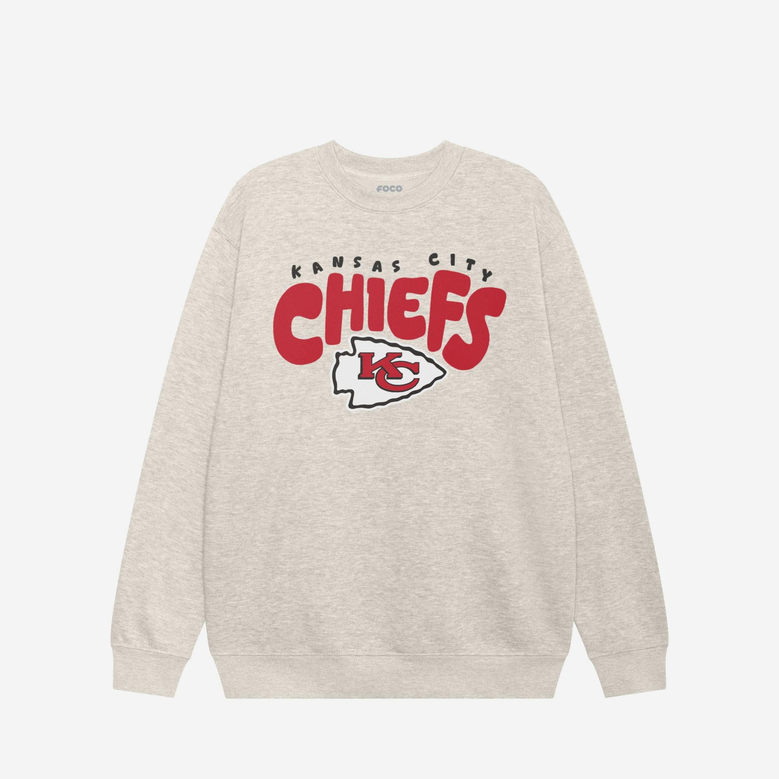 Sweat-shirt à col rond bulle Kansas City Chiefs