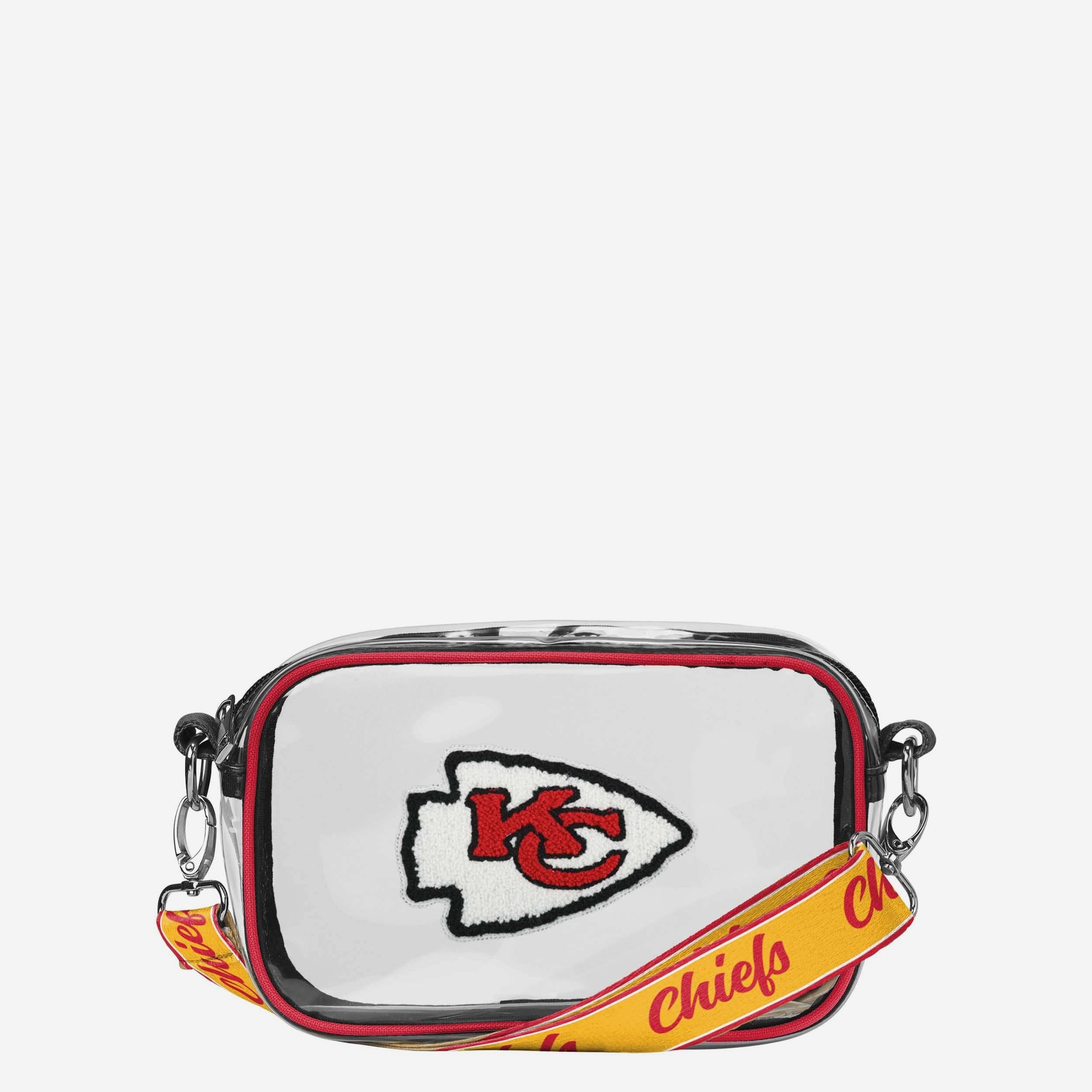 Kansas City Chiefs Sac à bandoulière transparent avec logo chenille