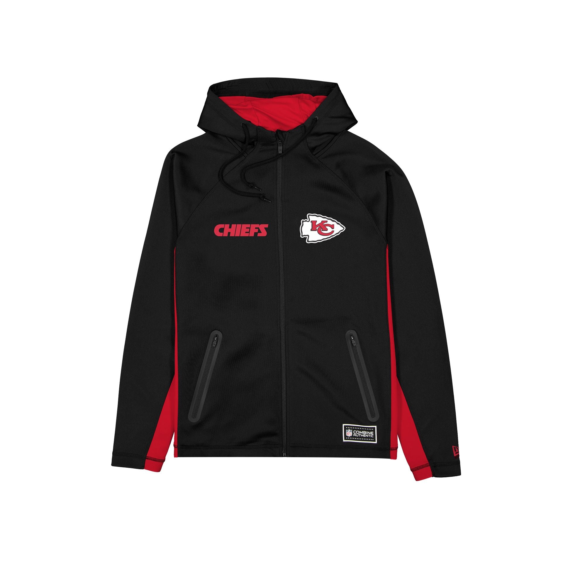 Kansas City Chiefs Combine Noir Sweat à capuche entièrement zippé