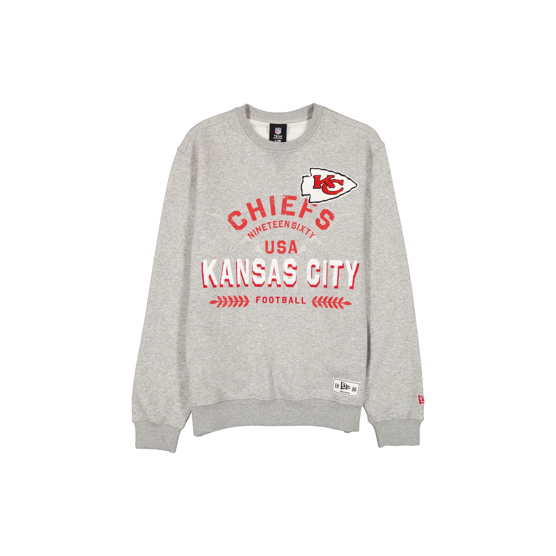 Kansas City Chiefs Col rond gris chiné Laurel
