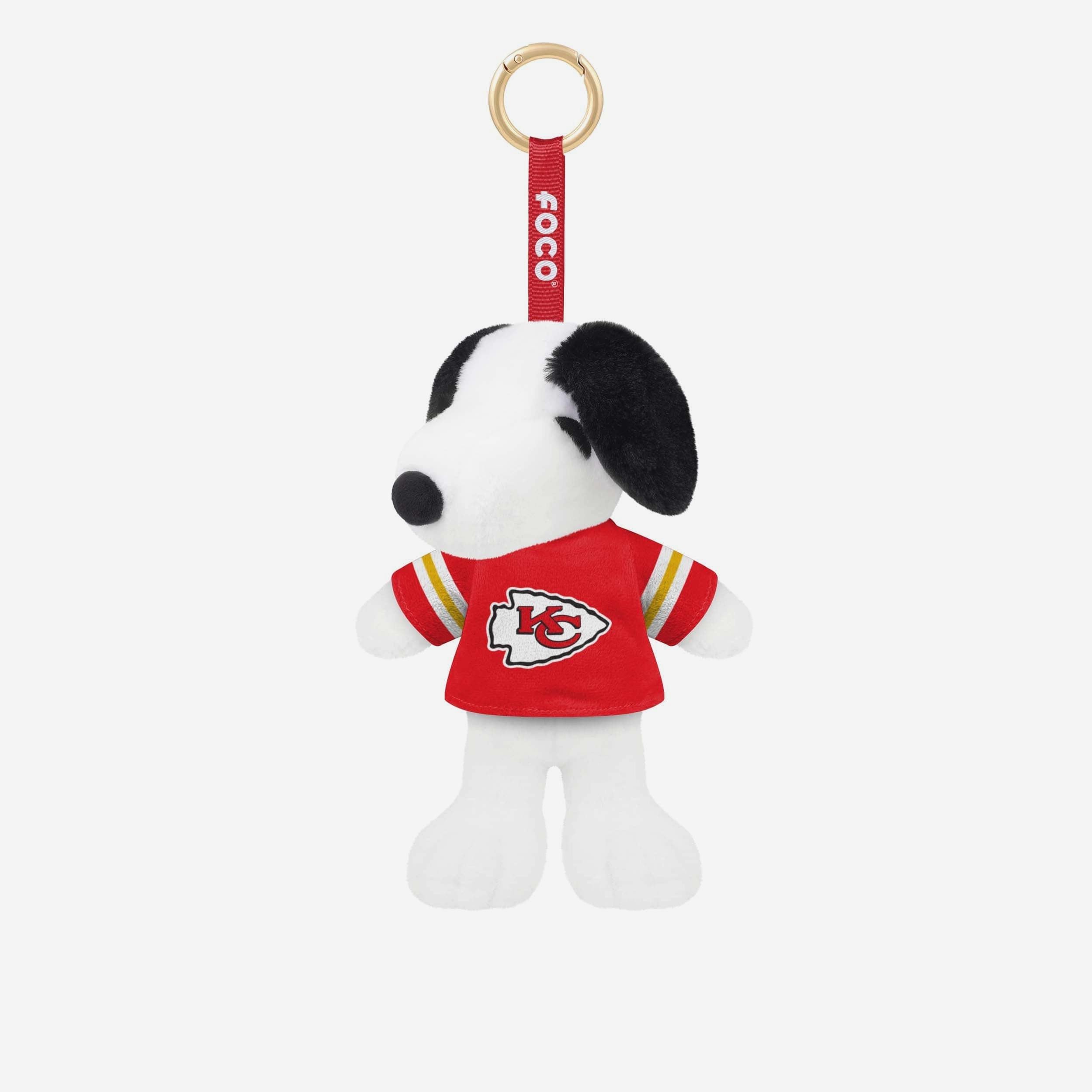 Kansas City Chiefs Porte-clés en peluche Snoopy Peanuts avec breloque pour sac