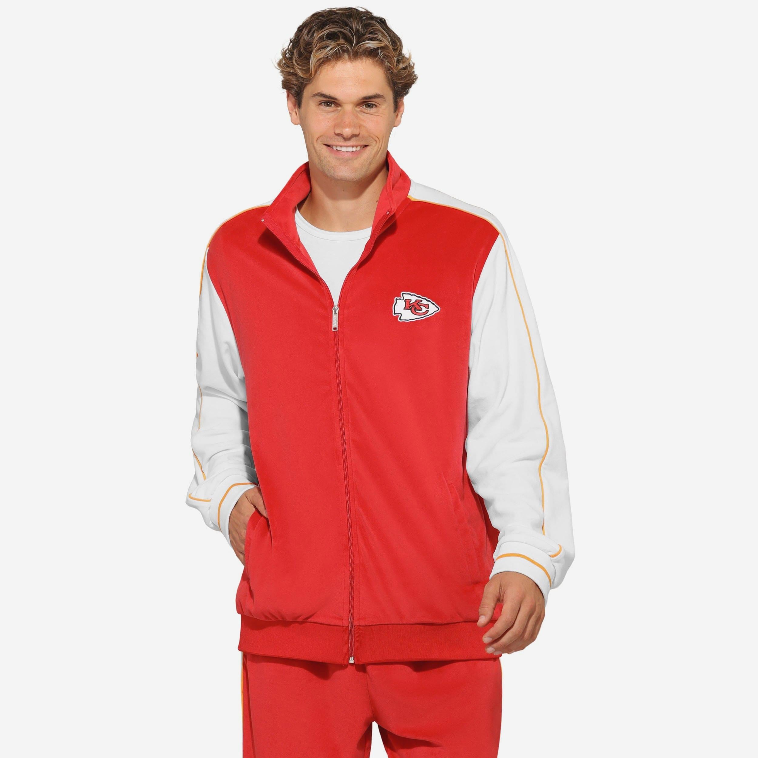 Kansas City Chiefs Haut zippé en velours bicolore
