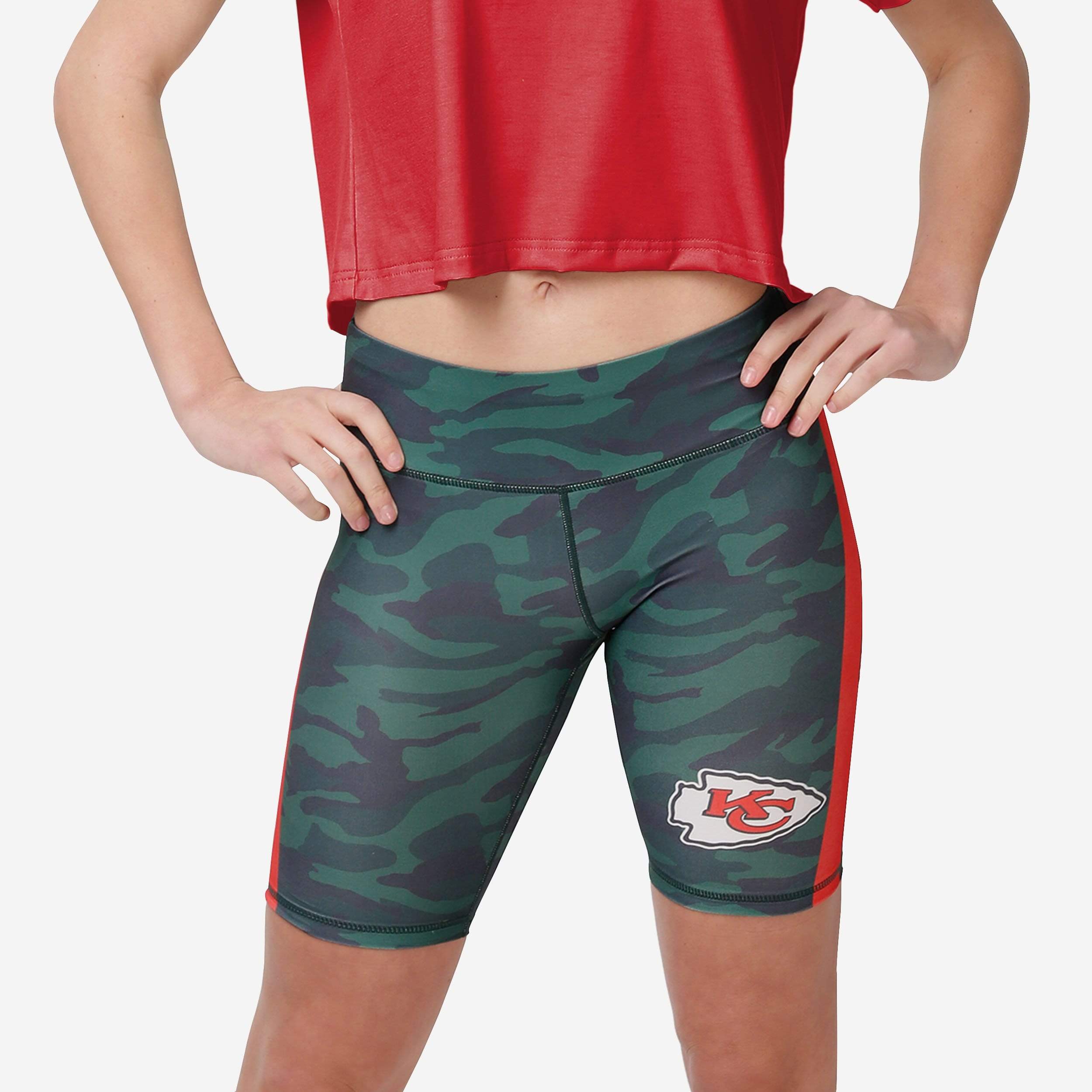Kansas City Chiefs Short de vélo camouflage pour femme