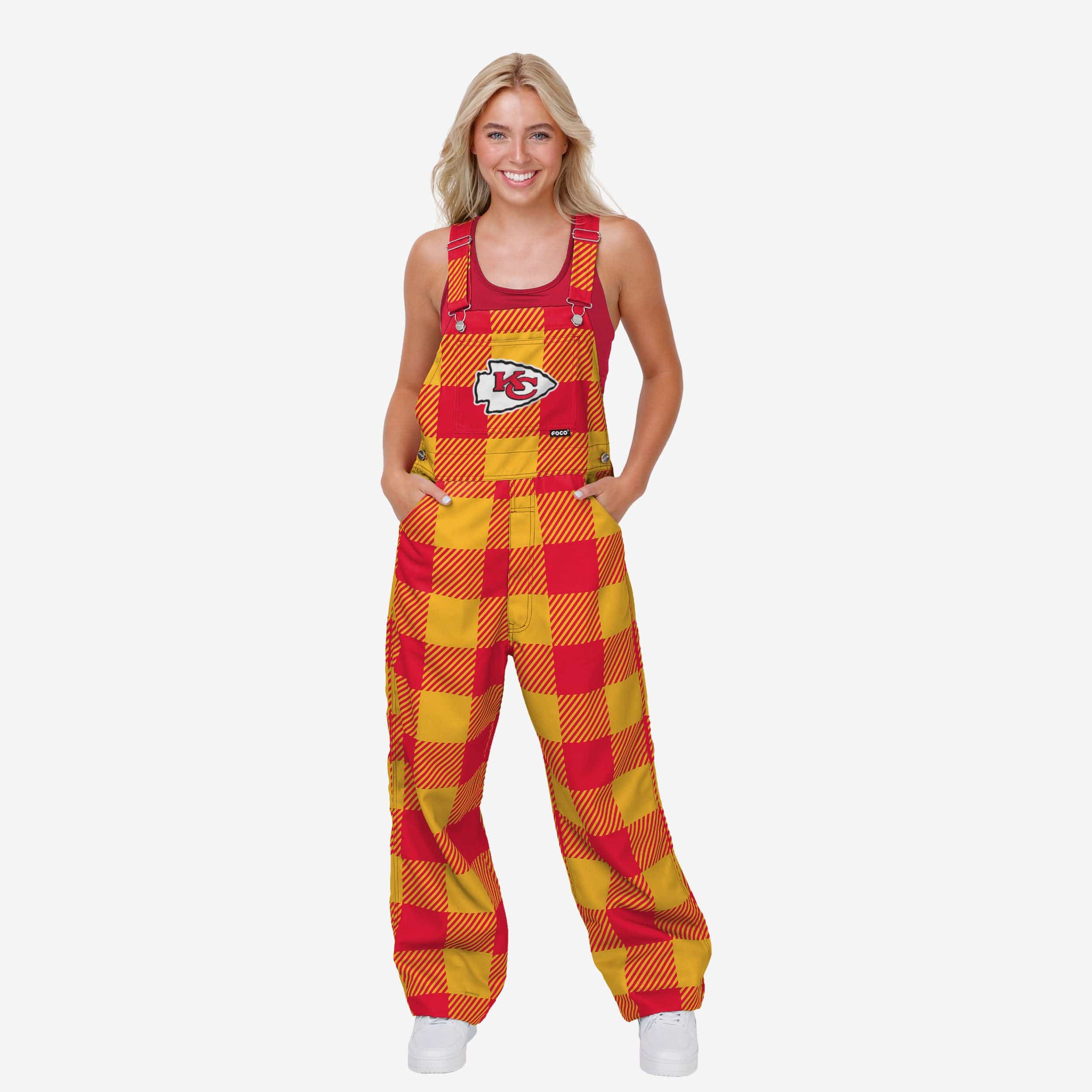 Kansas City Chiefs Salopette à carreaux pour femme