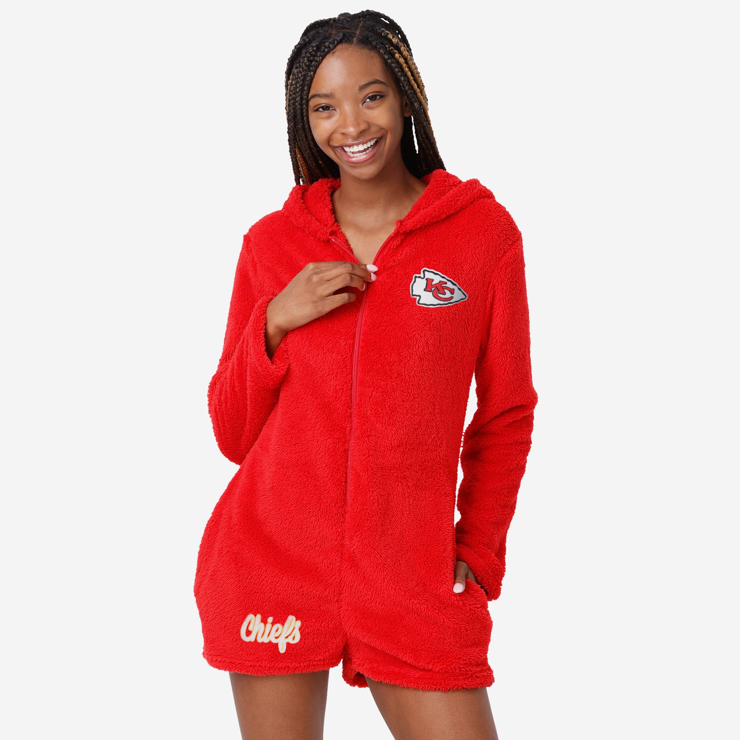 Kansas City Chiefs Pyjama une pièce court et confortable pour femme