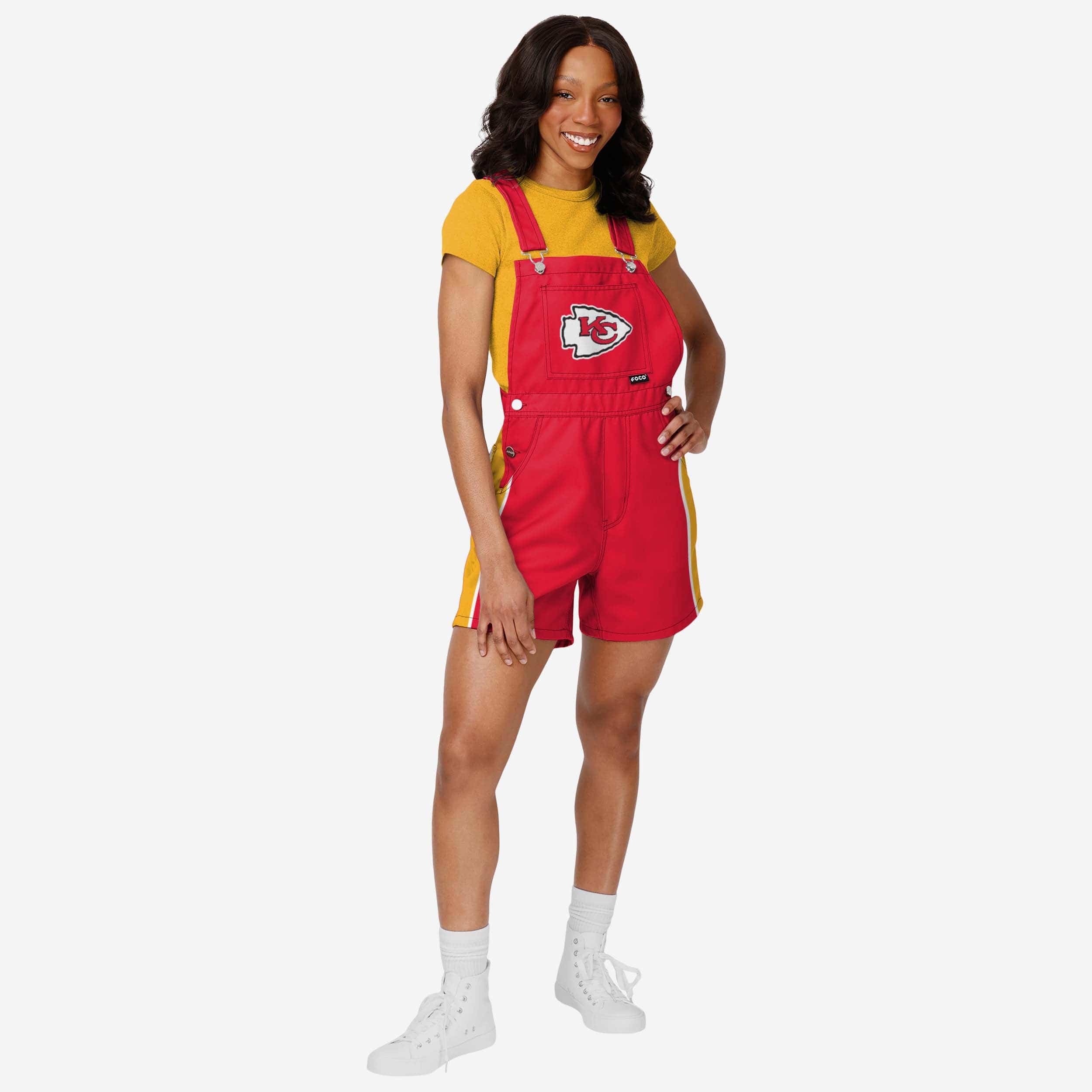Kansas City Chiefs Cuissard à bretelles Team Stripe pour femmes