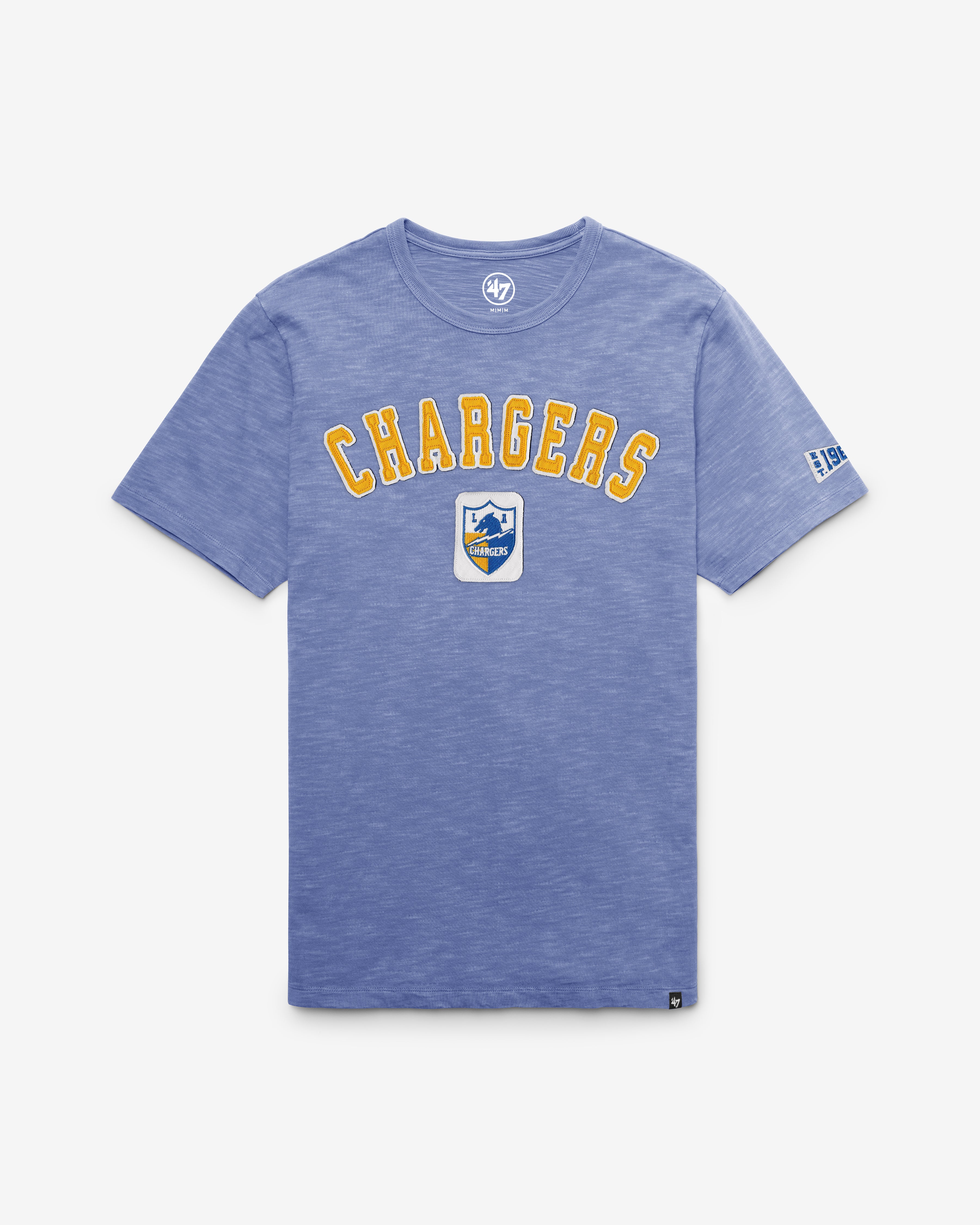 Los Angeles Chargers HISTORIQUE SEYMOORE BIEN USÉ '47 HEAVY SLUB TEE