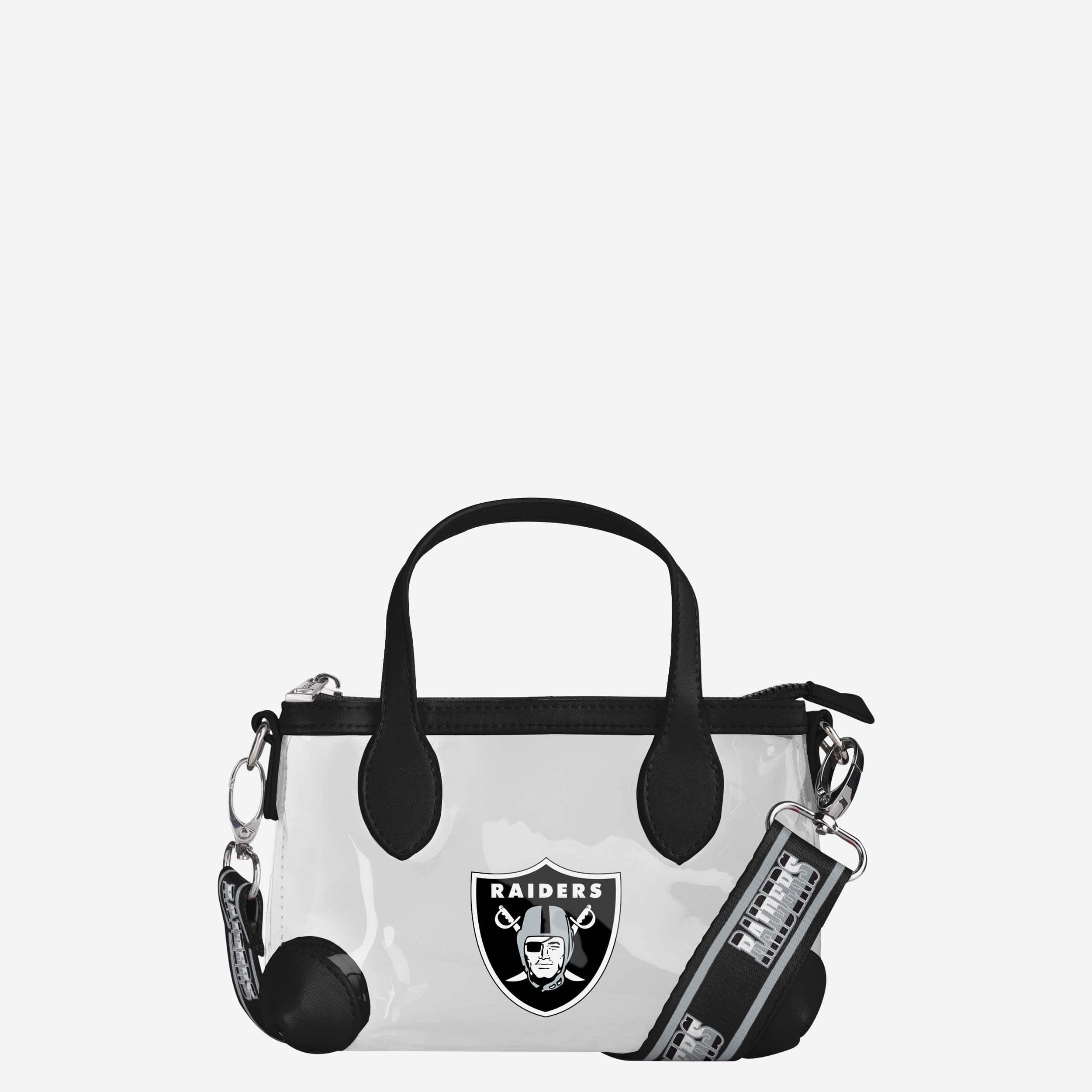 Las Vegas Raiders Mini sac à main à bandoulière transparent avec grand logo