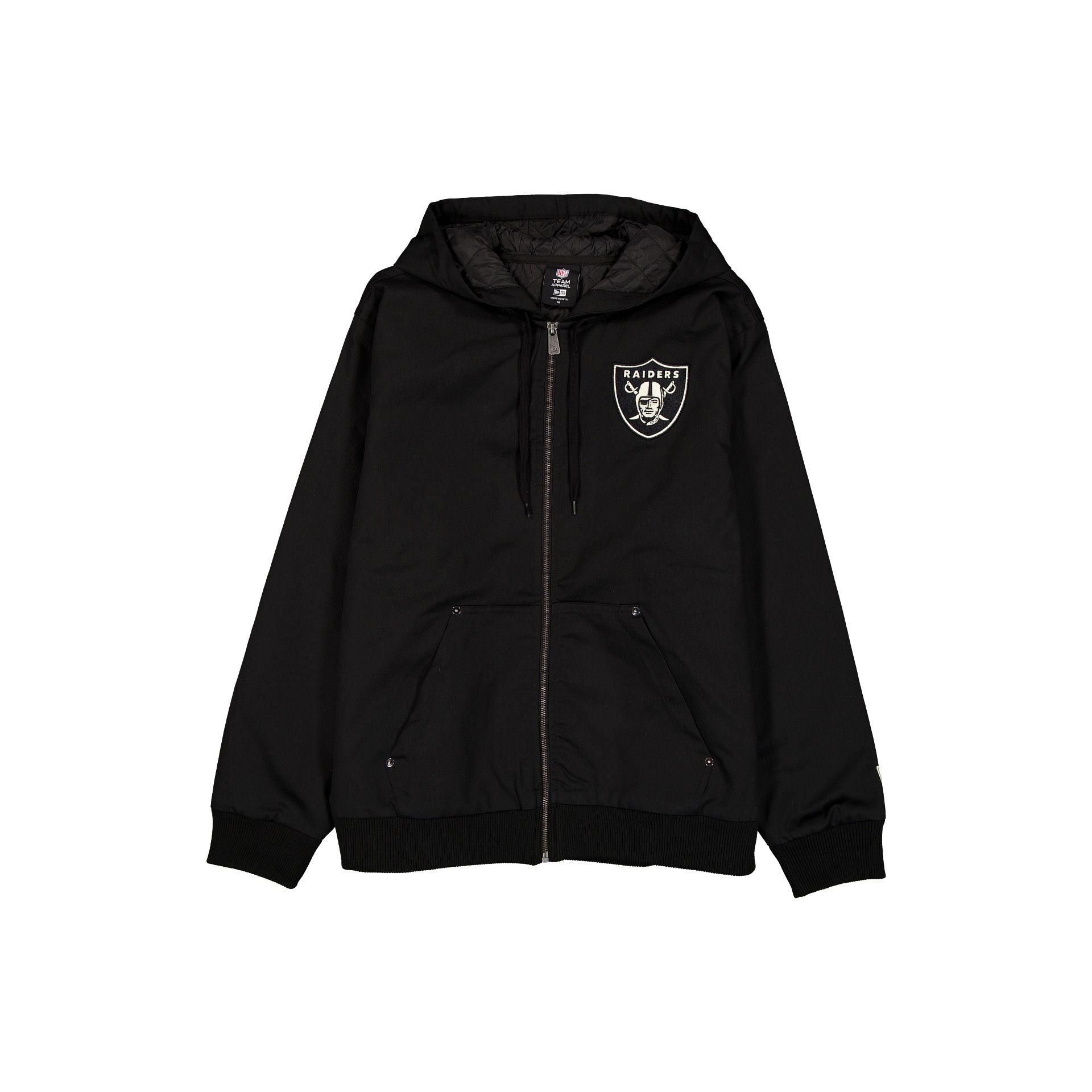 Las Vegas Raiders Veste noire entièrement zippée avec logo camouflage