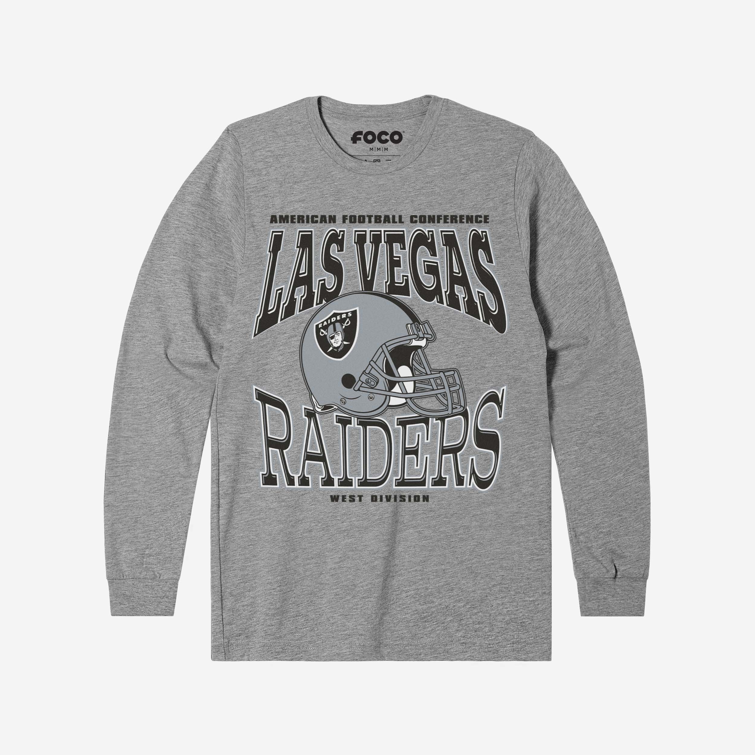 Las Vegas Raiders T-shirt à manches longues avec casque d'équipe classique