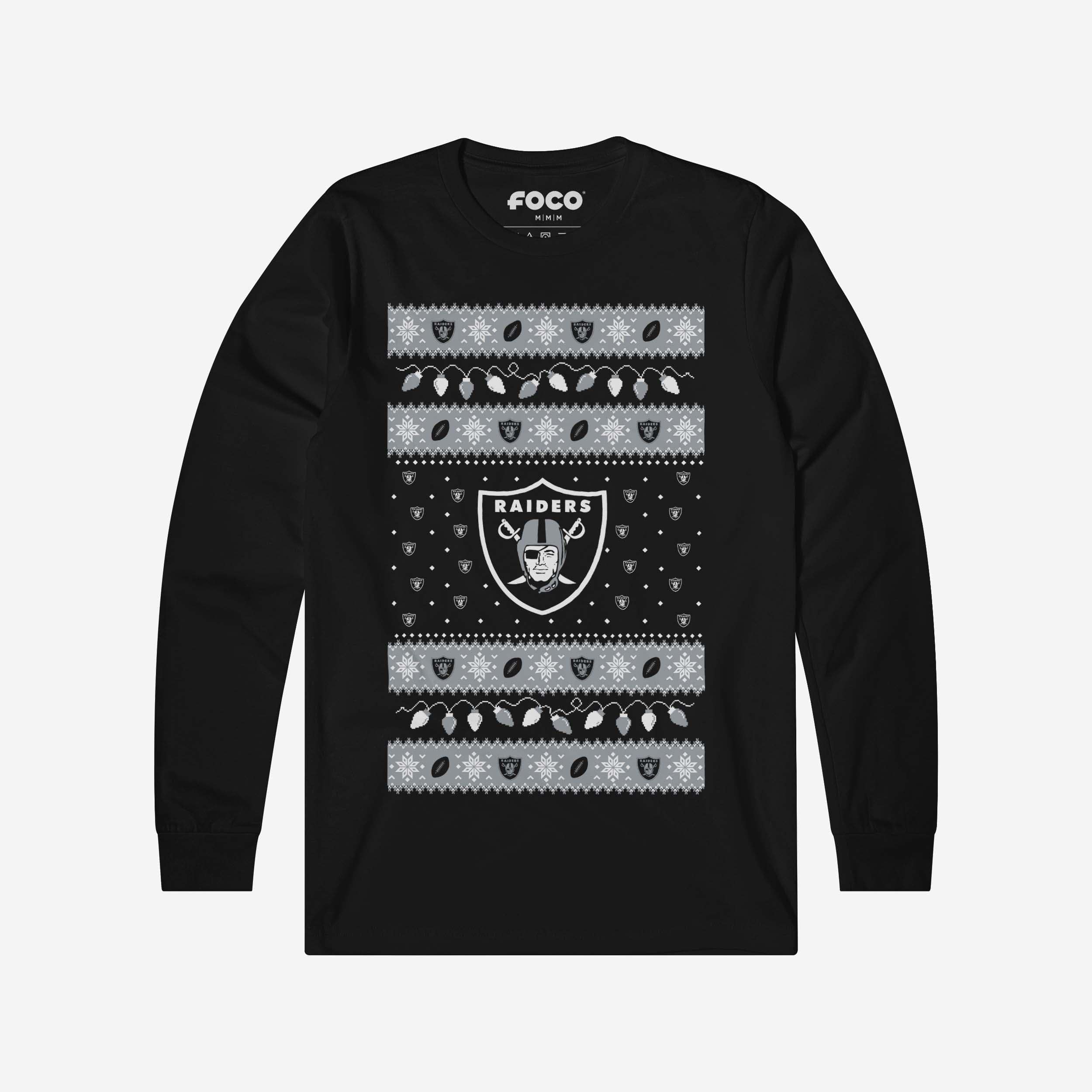 Las Vegas Raiders Pull à manches longues Holiday Lights