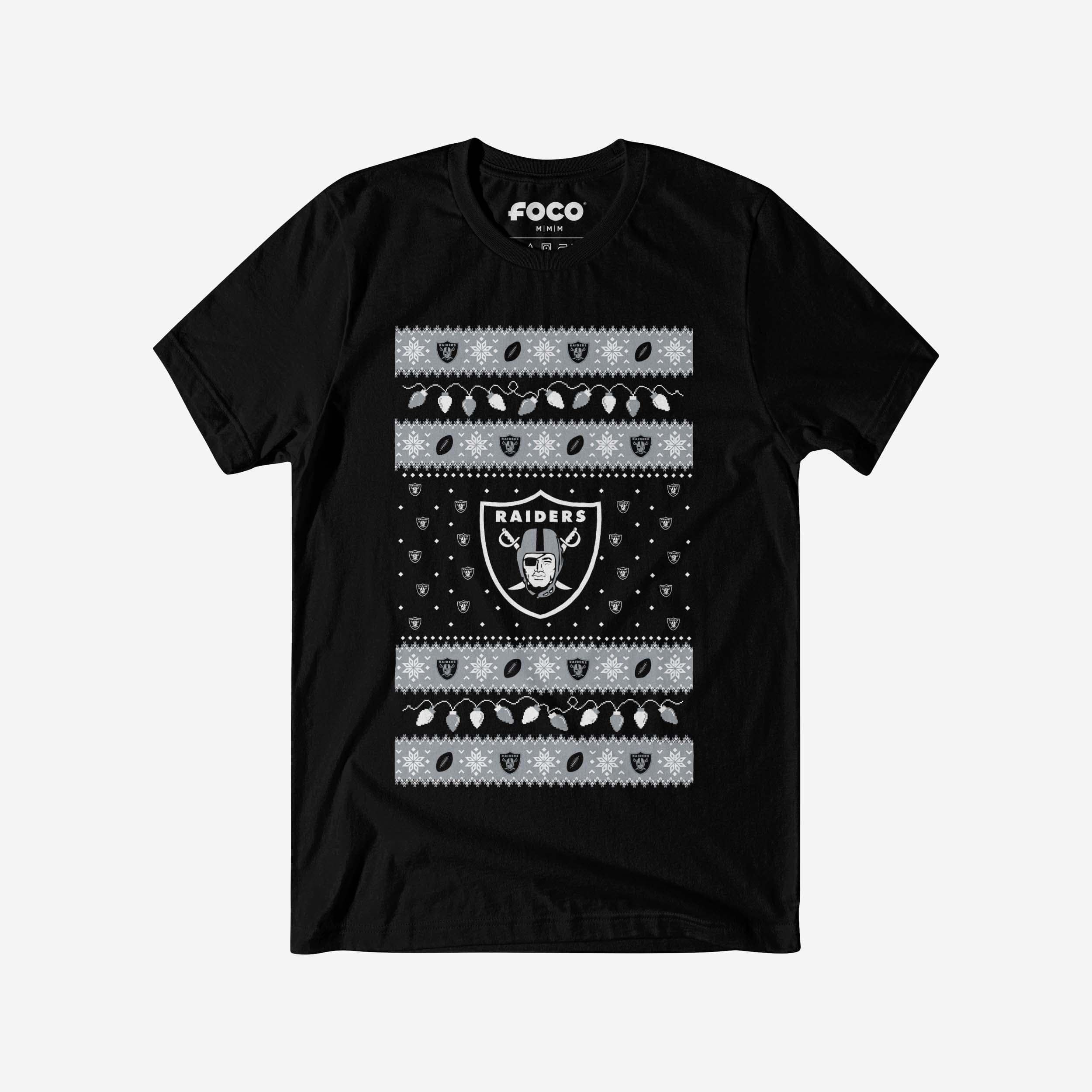 Las Vegas Raiders T-shirt pull lumières de Noël
