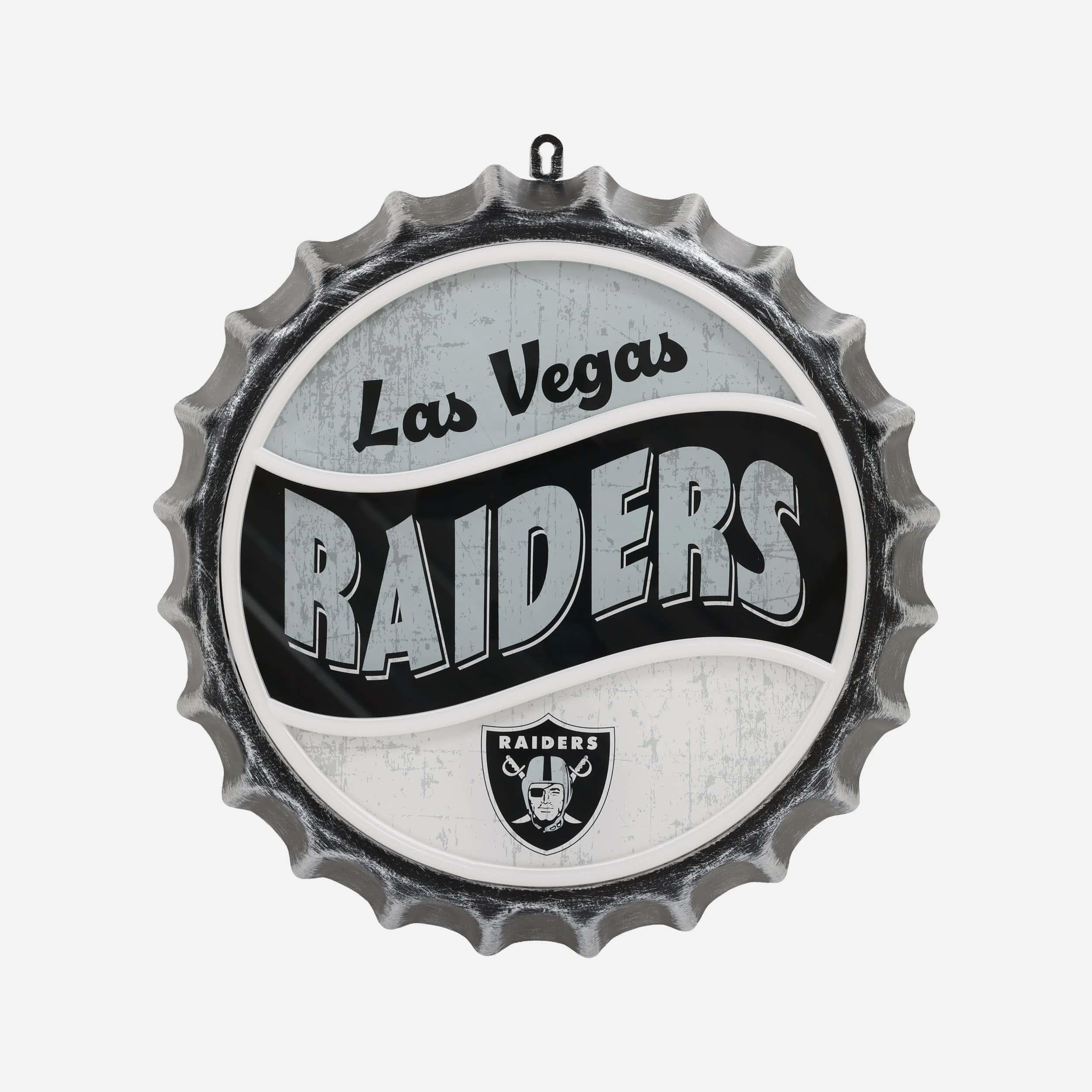 Las Vegas Raiders Panneau mural rétroéclairé au néon LED pour bouchon de bouteille