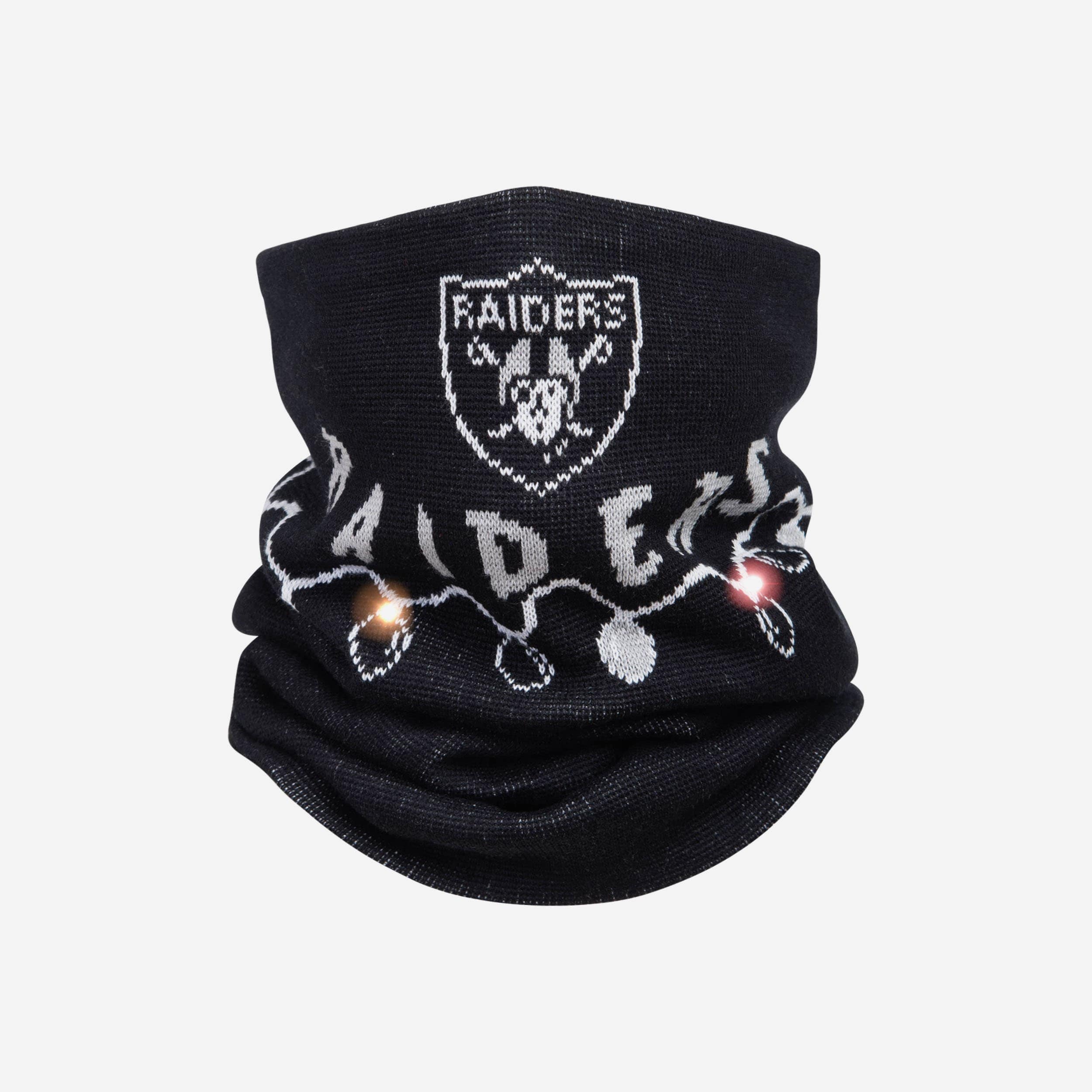 Las Vegas Raiders Écharpe guêtre en tricot lumineuse