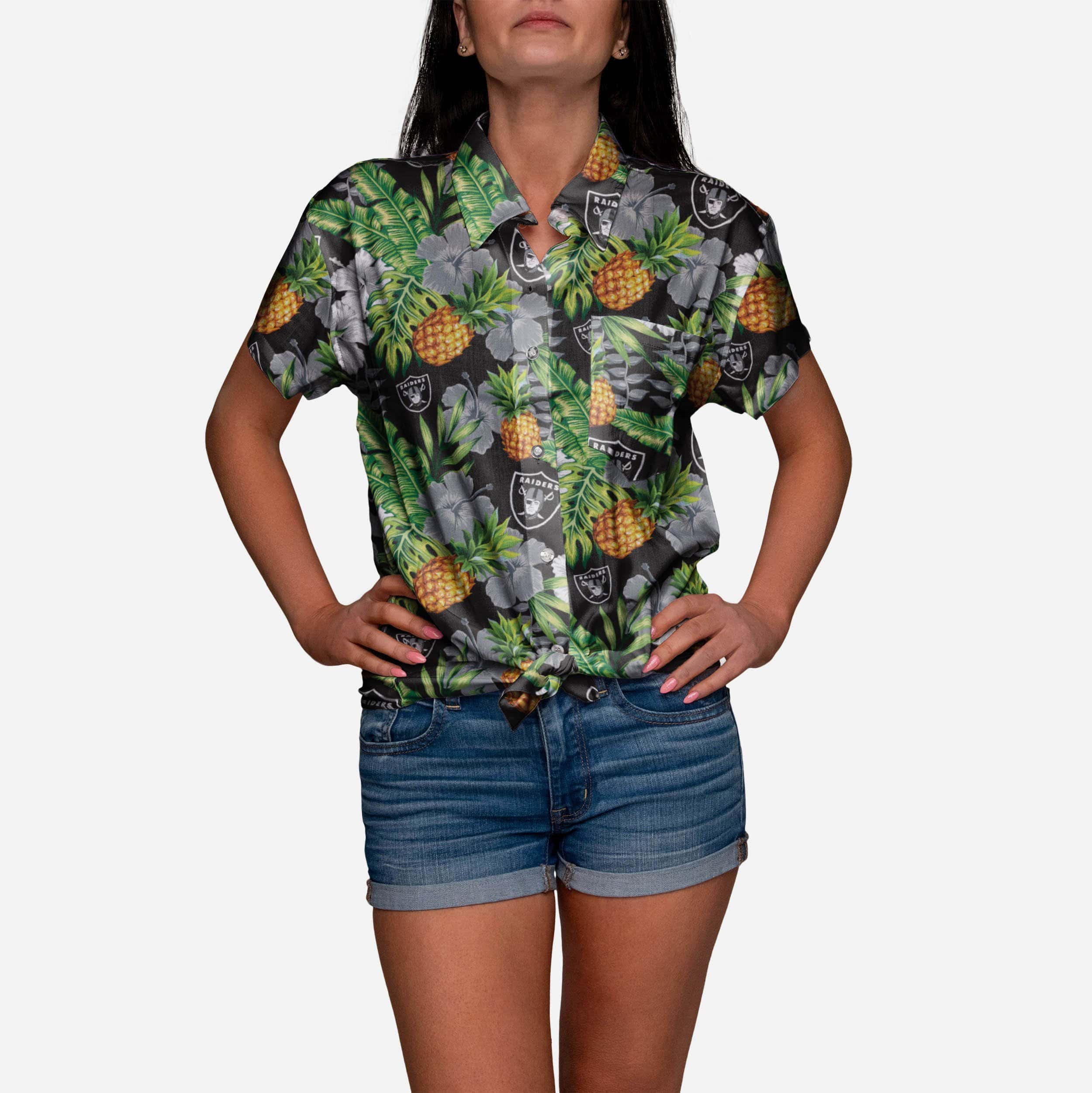 Las Vegas Raiders Chemise boutonnée pour femme My Fine-Apple