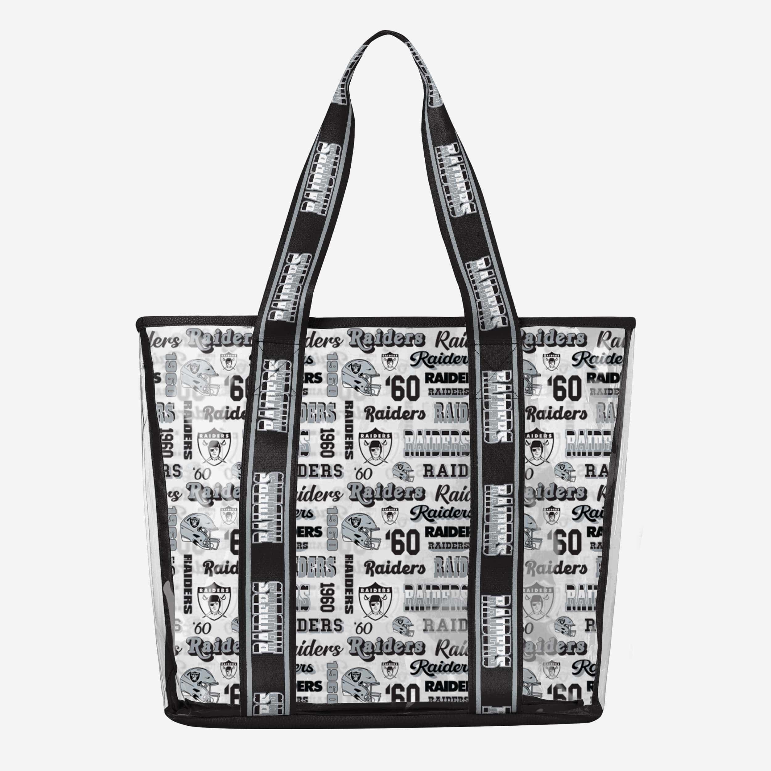 Las Vegas Raiders Répétez l'impression rétro Sac fourre-tout transparent