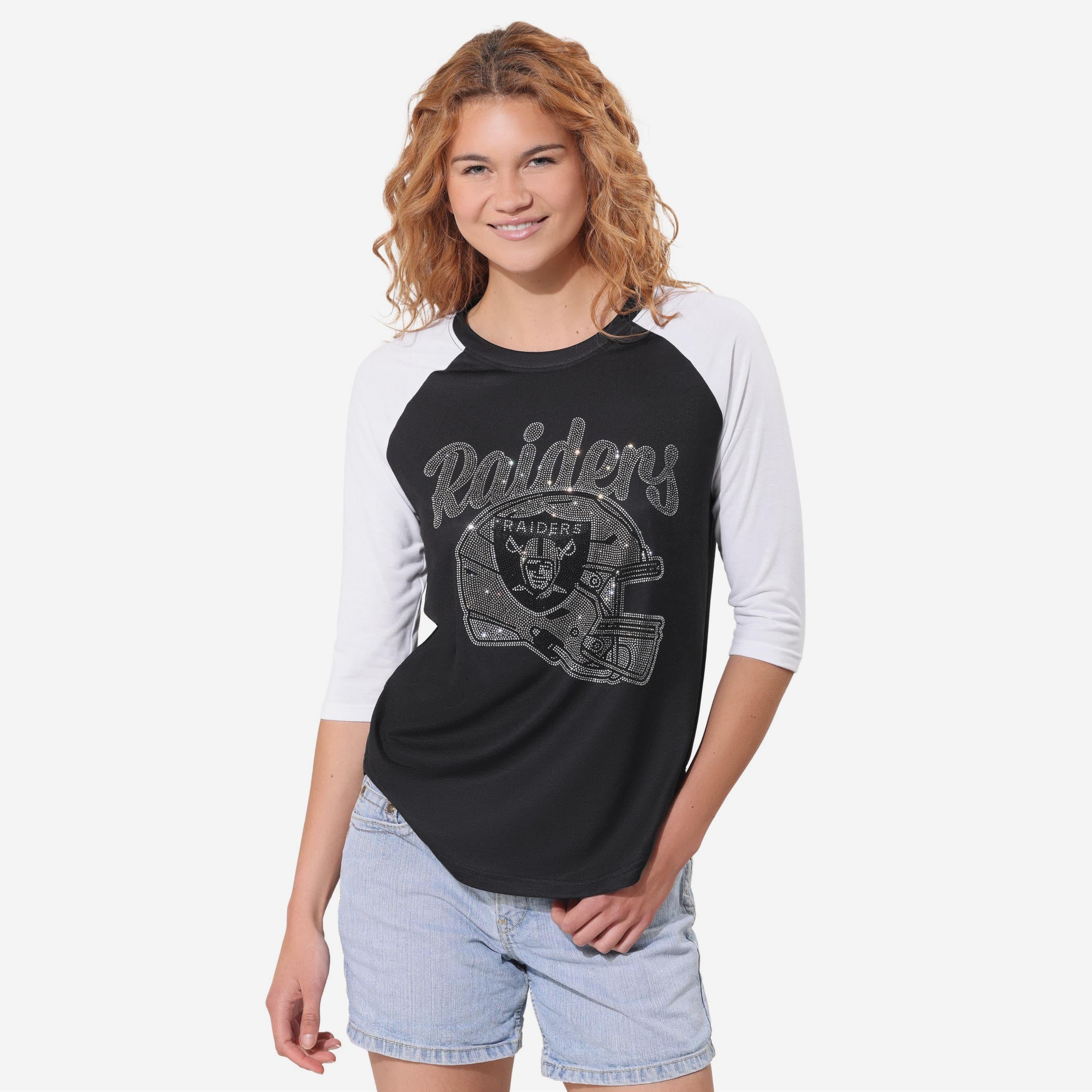Las Vegas Raiders T-shirt raglan strass