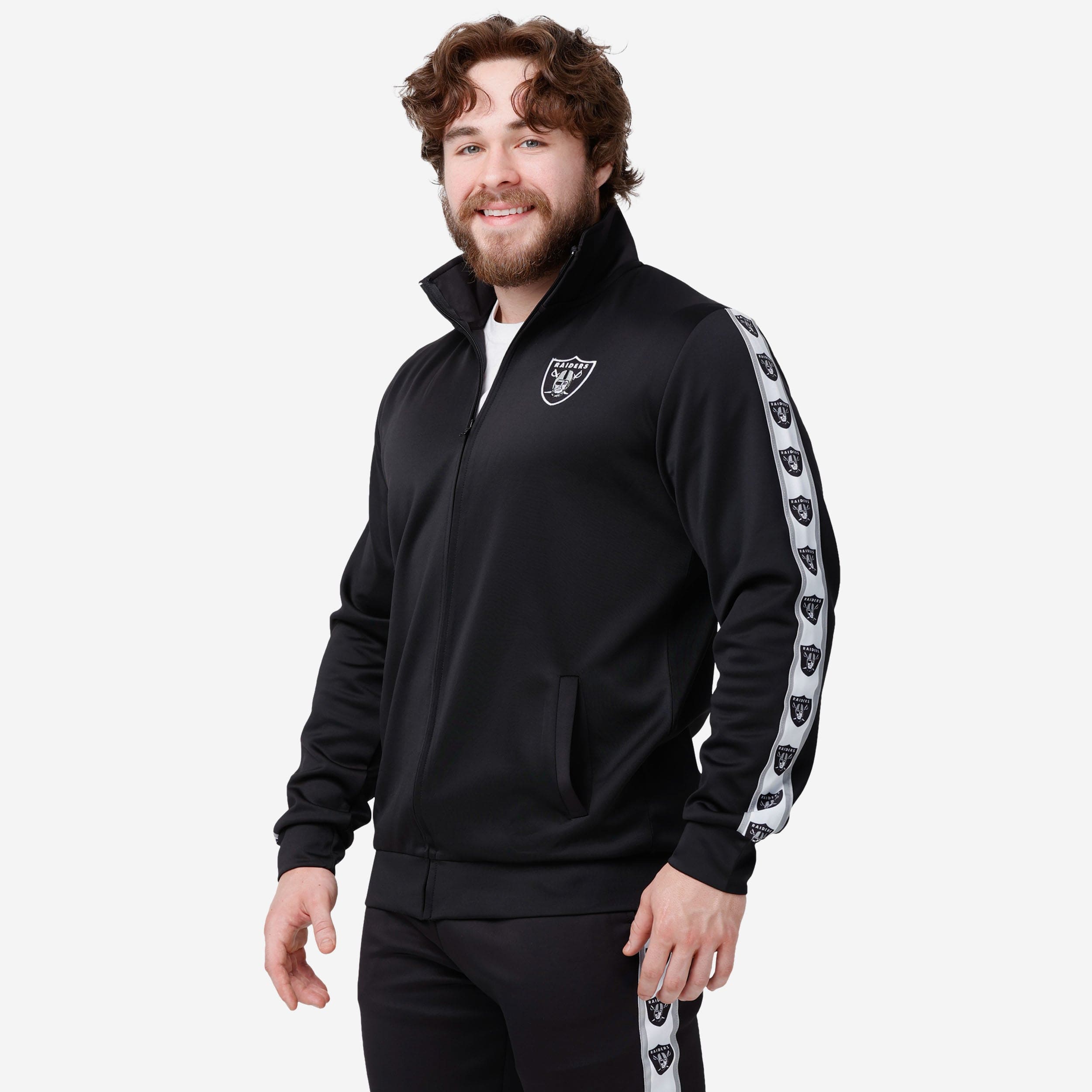 Las Vegas Raiders Veste de survêtement à logo rayé