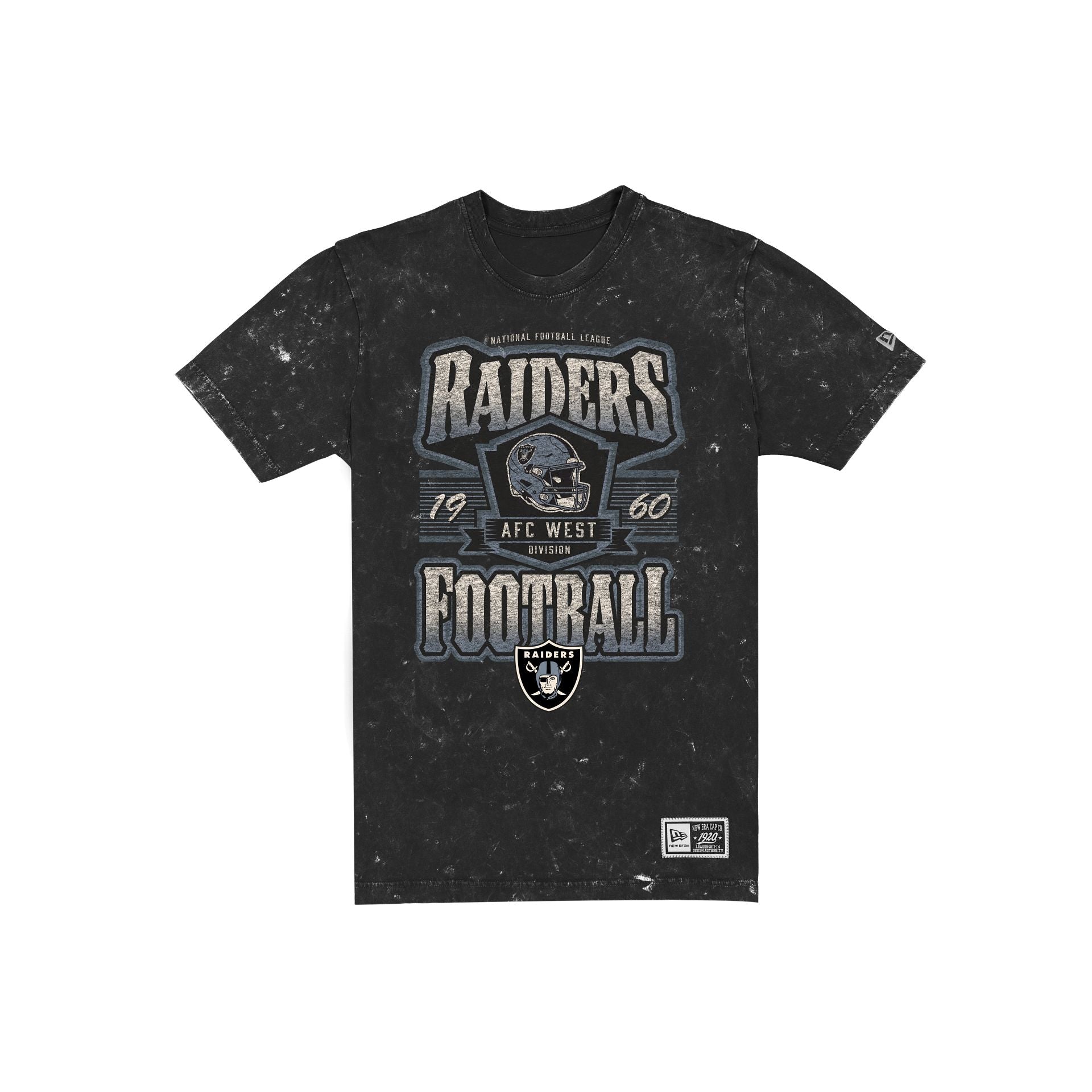 Las Vegas Raiders T-shirt noir graphique délavé