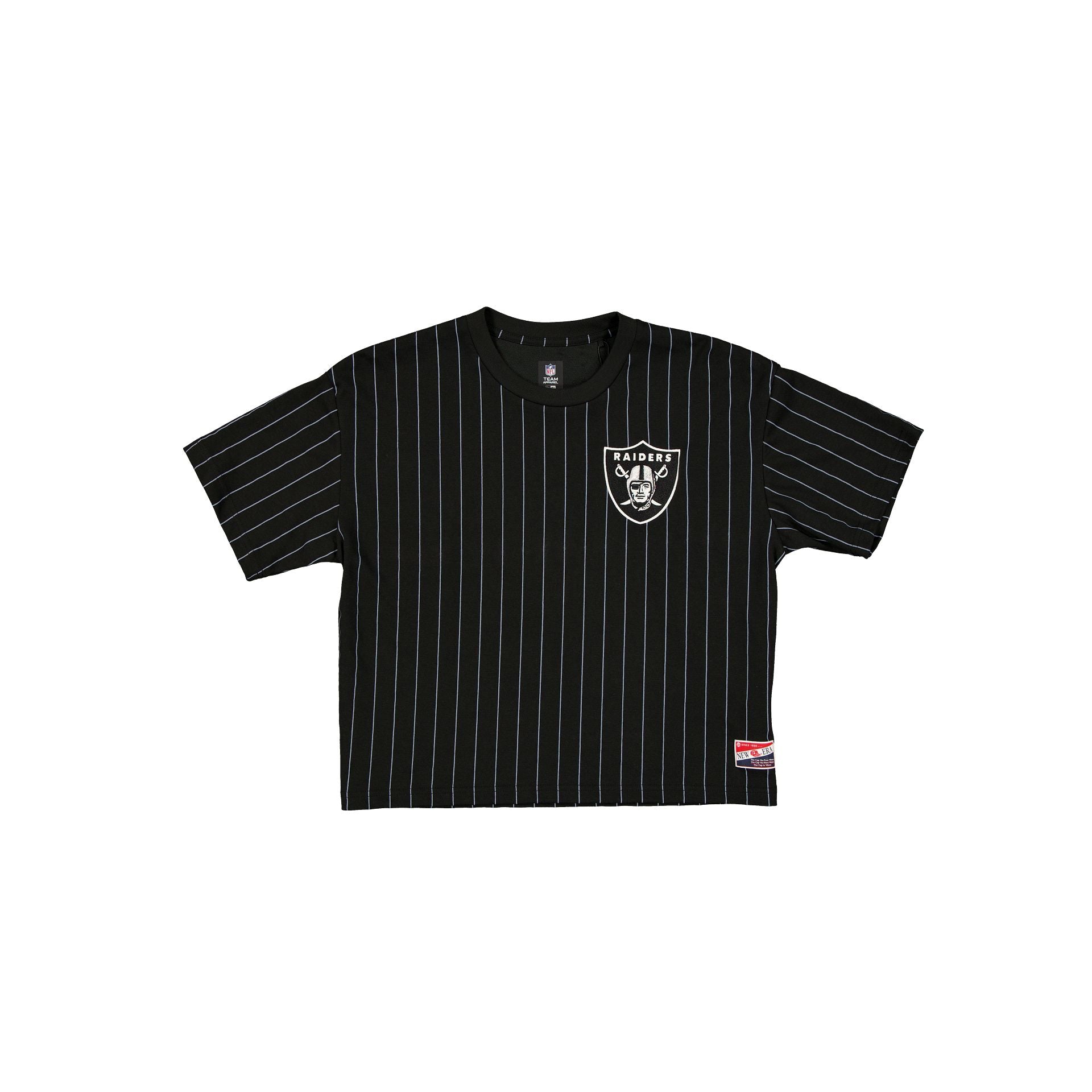 Las Vegas Raiders Throwback T-shirt court à fines rayures pour femmes