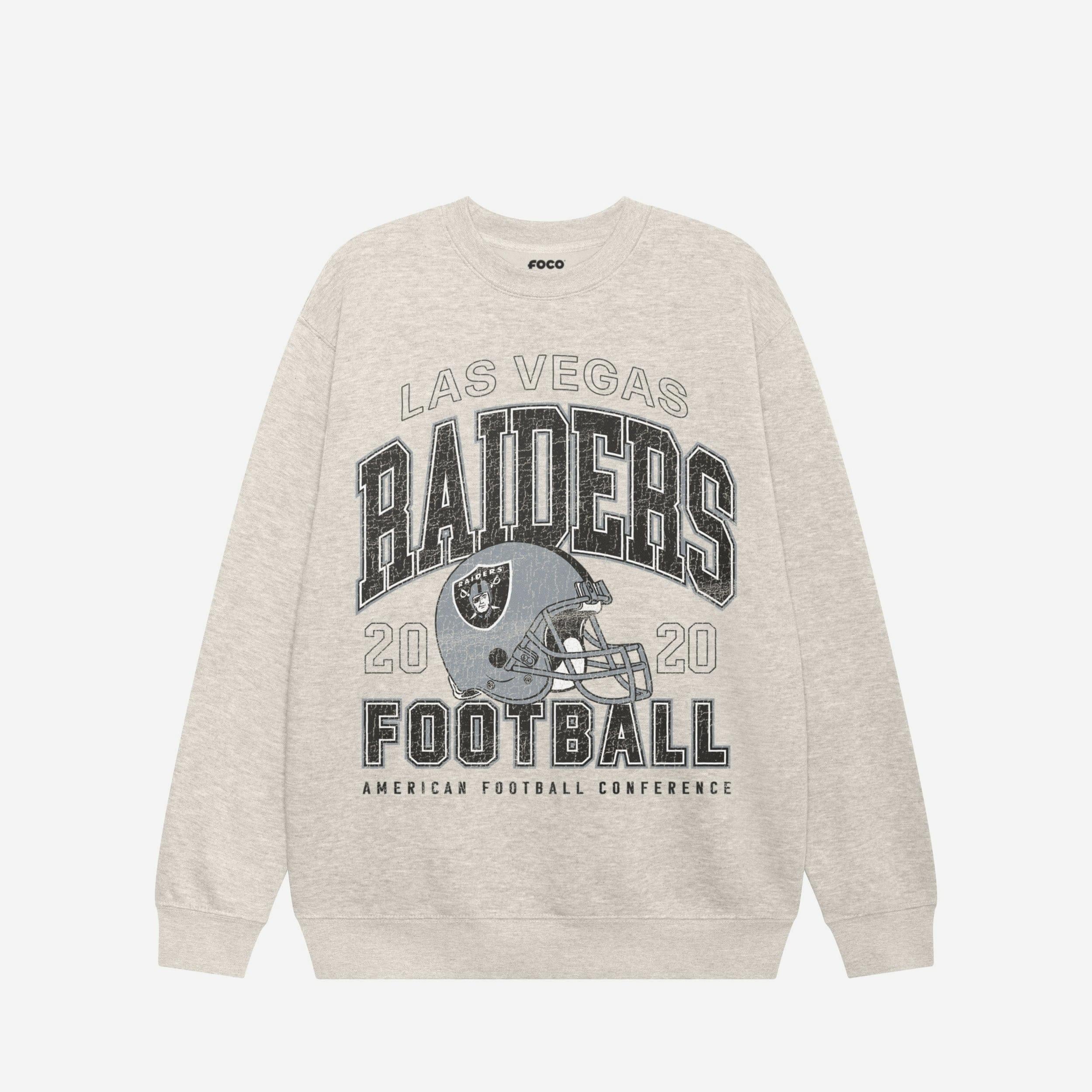 Sweat-shirt universitaire à col rond Las Vegas Raiders