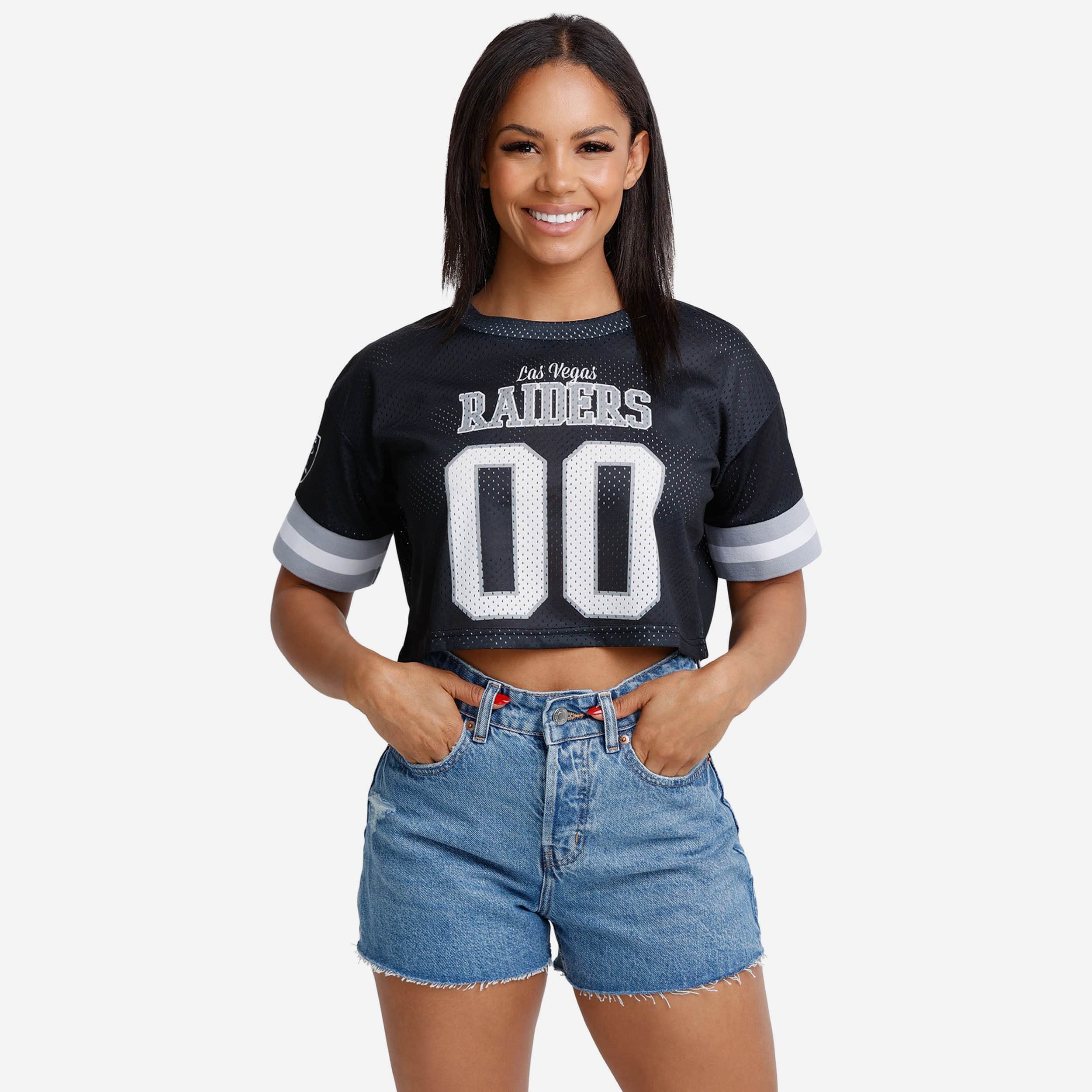 Las Vegas Raiders Haut court en maille Gameday pour femme