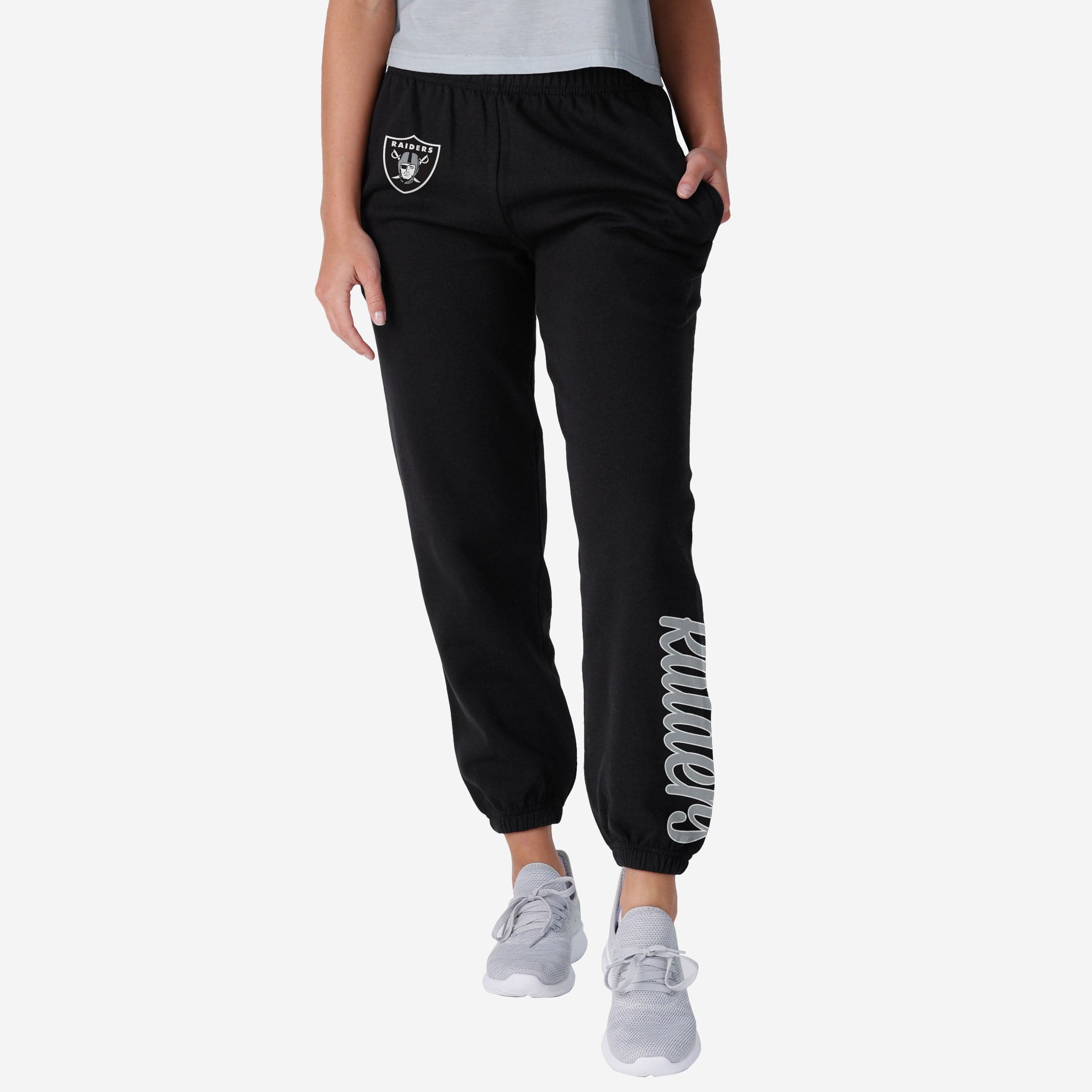 Las Vegas Raiders Pantalon de survêtement couleur équipe avec mot-symbole pour femmes