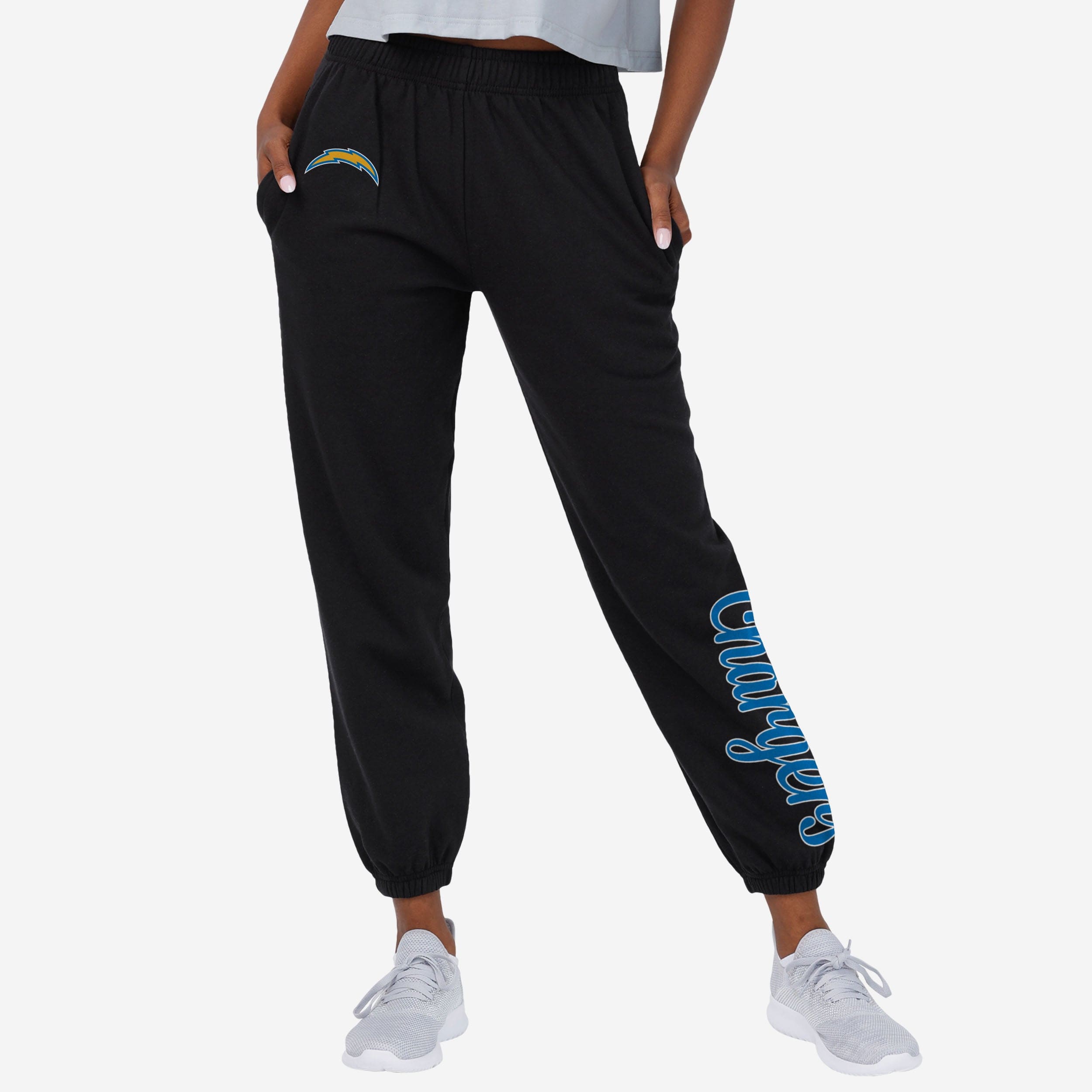 Los Angeles Chargers Pantalon de survêtement couleur équipe avec mot-symbole pour femmes