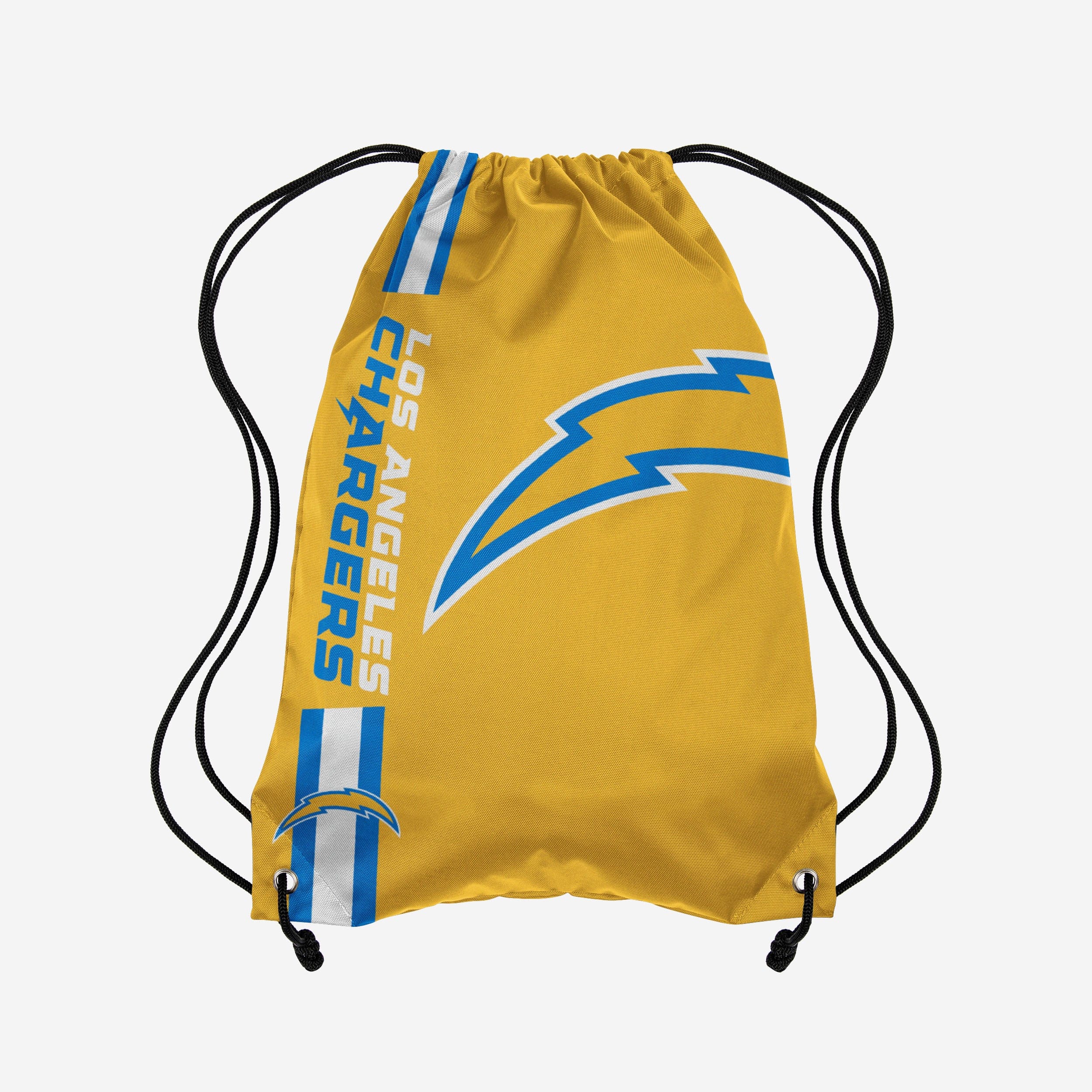 Los Angeles Chargers Sac à dos à cordon de serrage avec grand logo de couleur alternative jaune