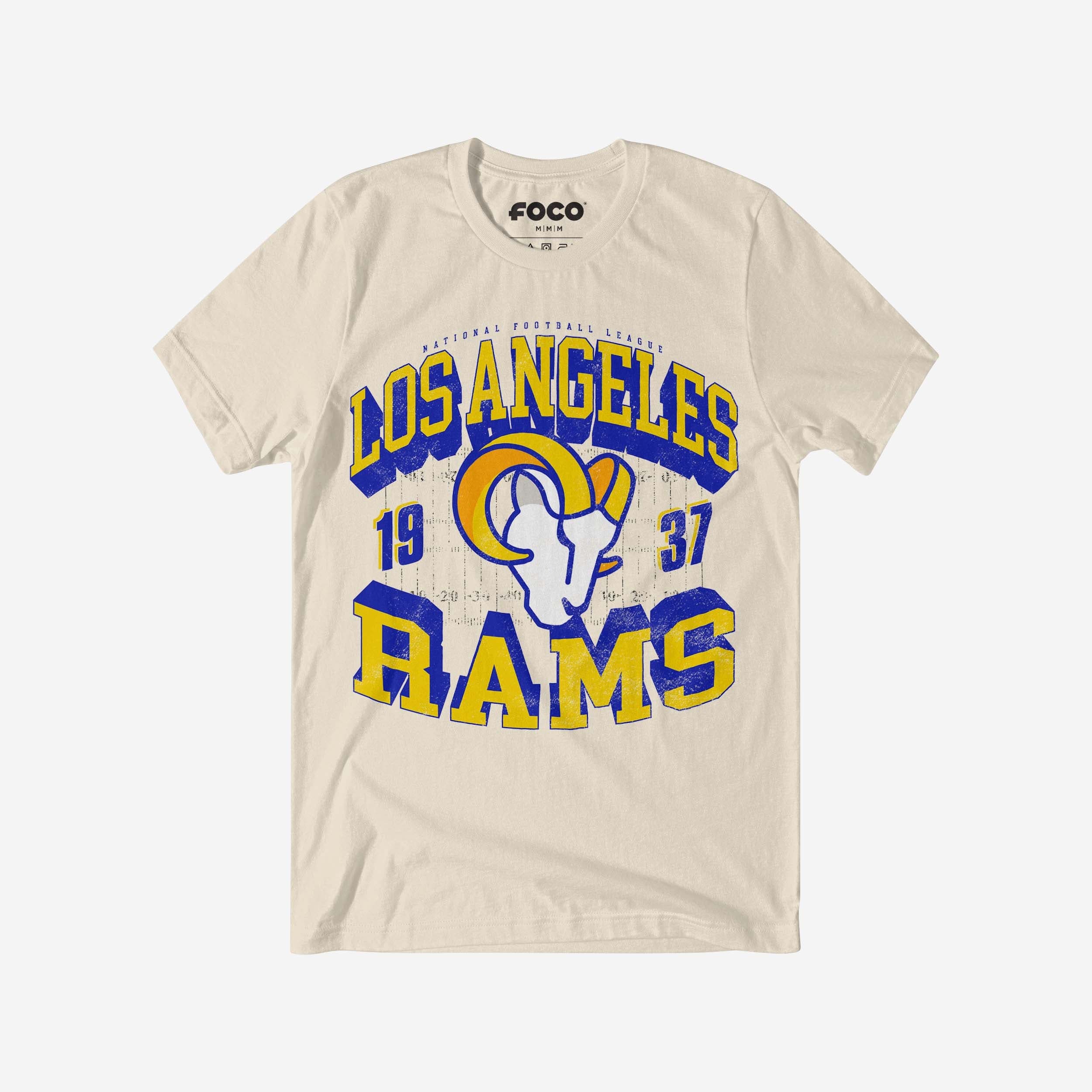 Los Angeles Rams 2020 T-shirt avec mot-symbole arqué rétro