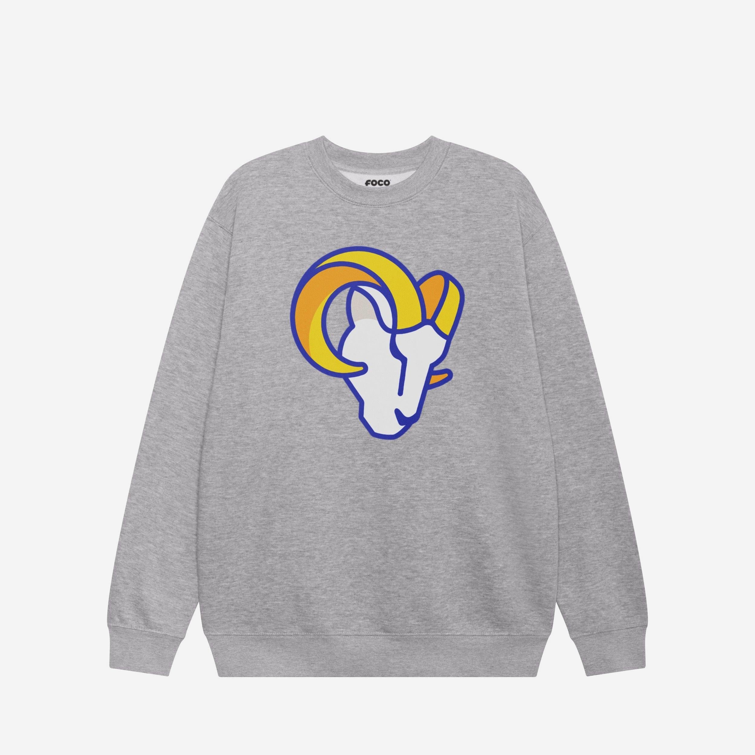 Los Angeles Rams 2020 Sweat-shirt rétro à col rond avec logo principal