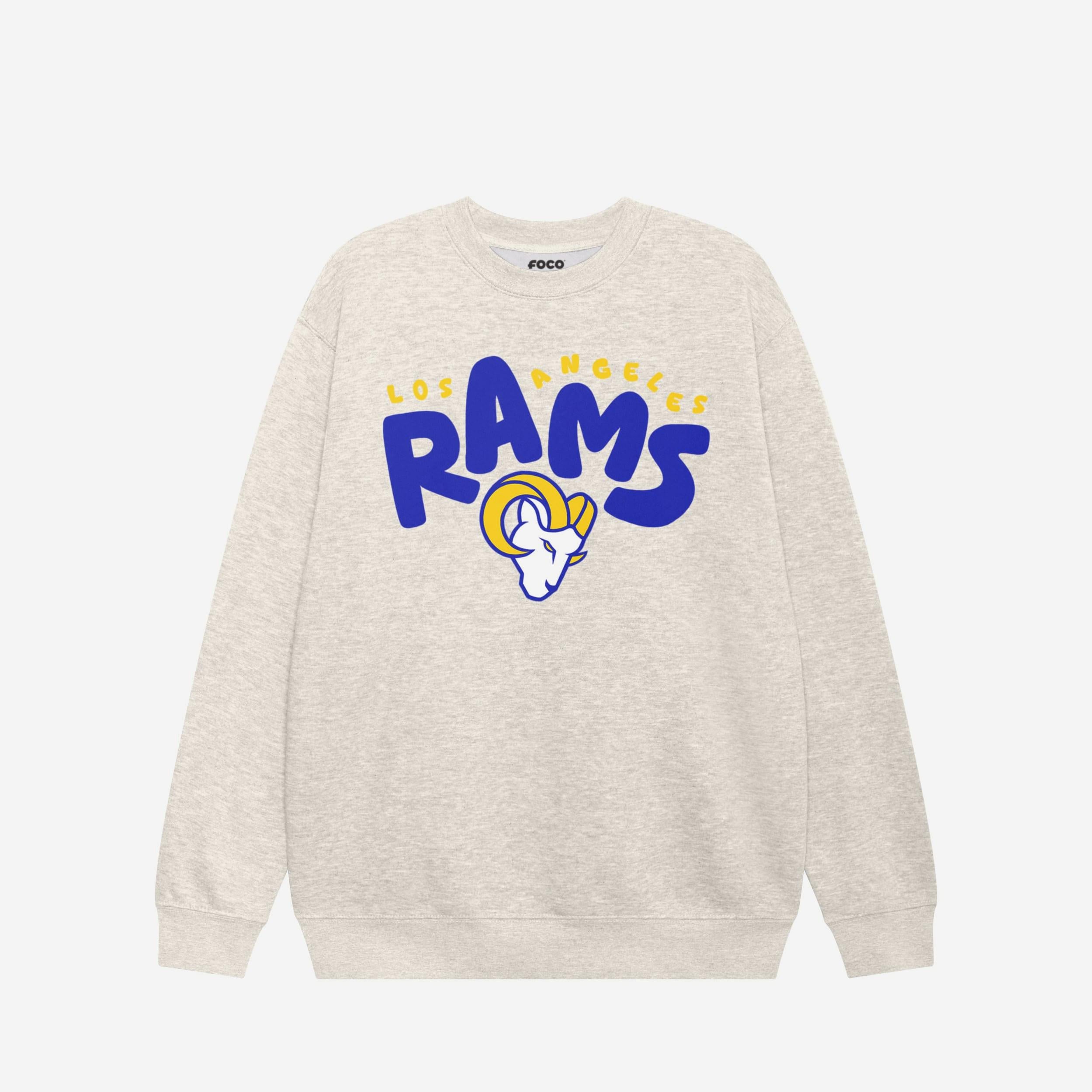 Sweat-shirt à col rond bulle Los Angeles Rams