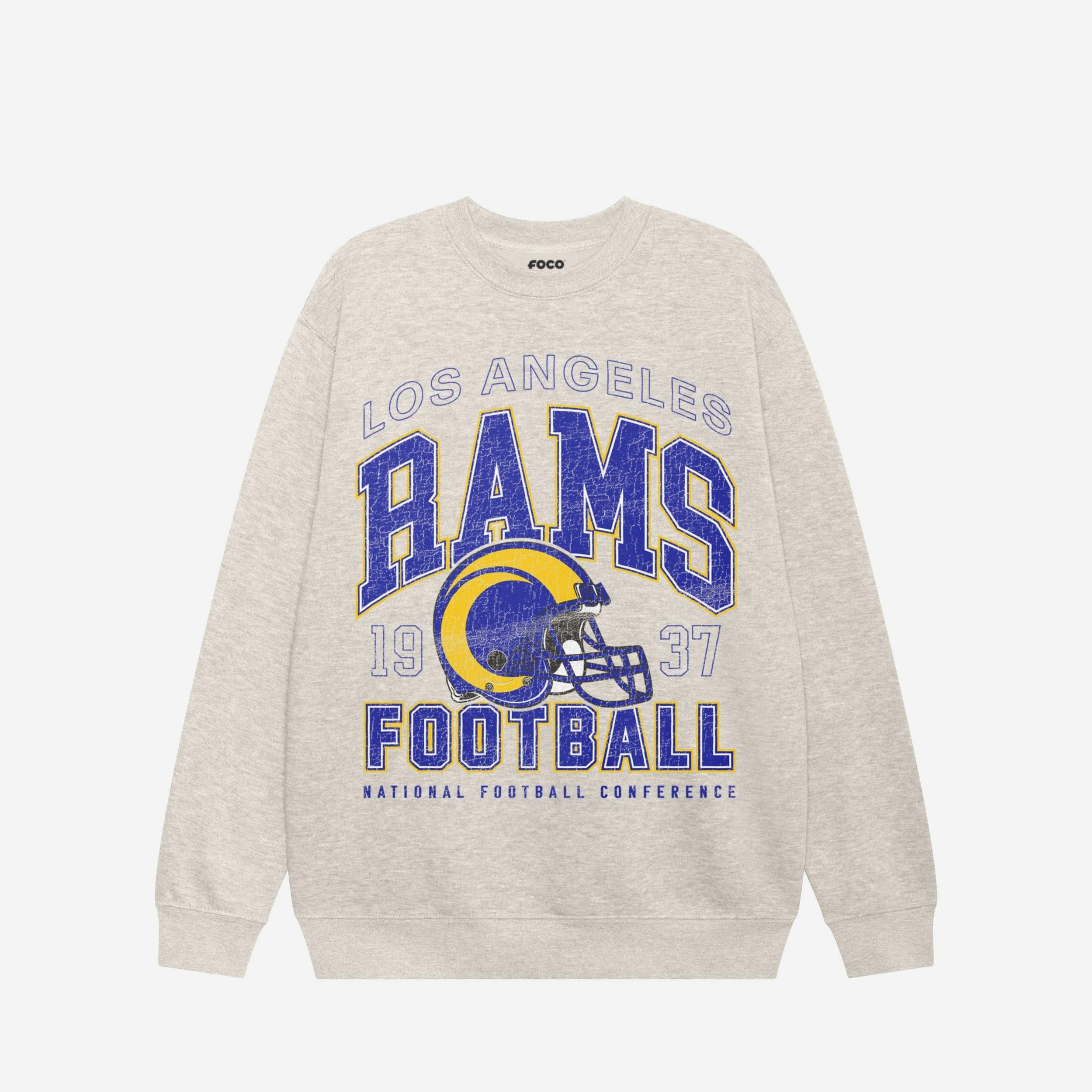 Sweat-shirt universitaire à col rond Los Angeles Rams
