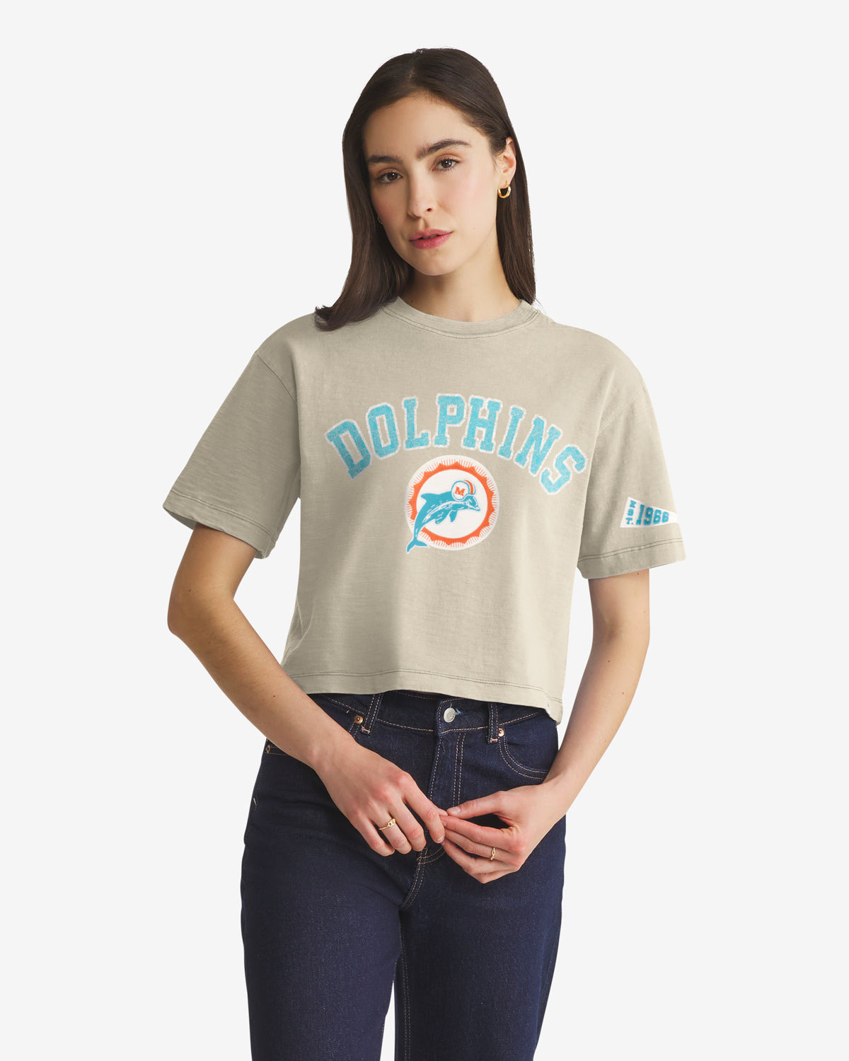 Miami Dolphins HISTORIQUE ELMORE BIEN PORTÉ '47 HEAVY SLUB TEE FEMME