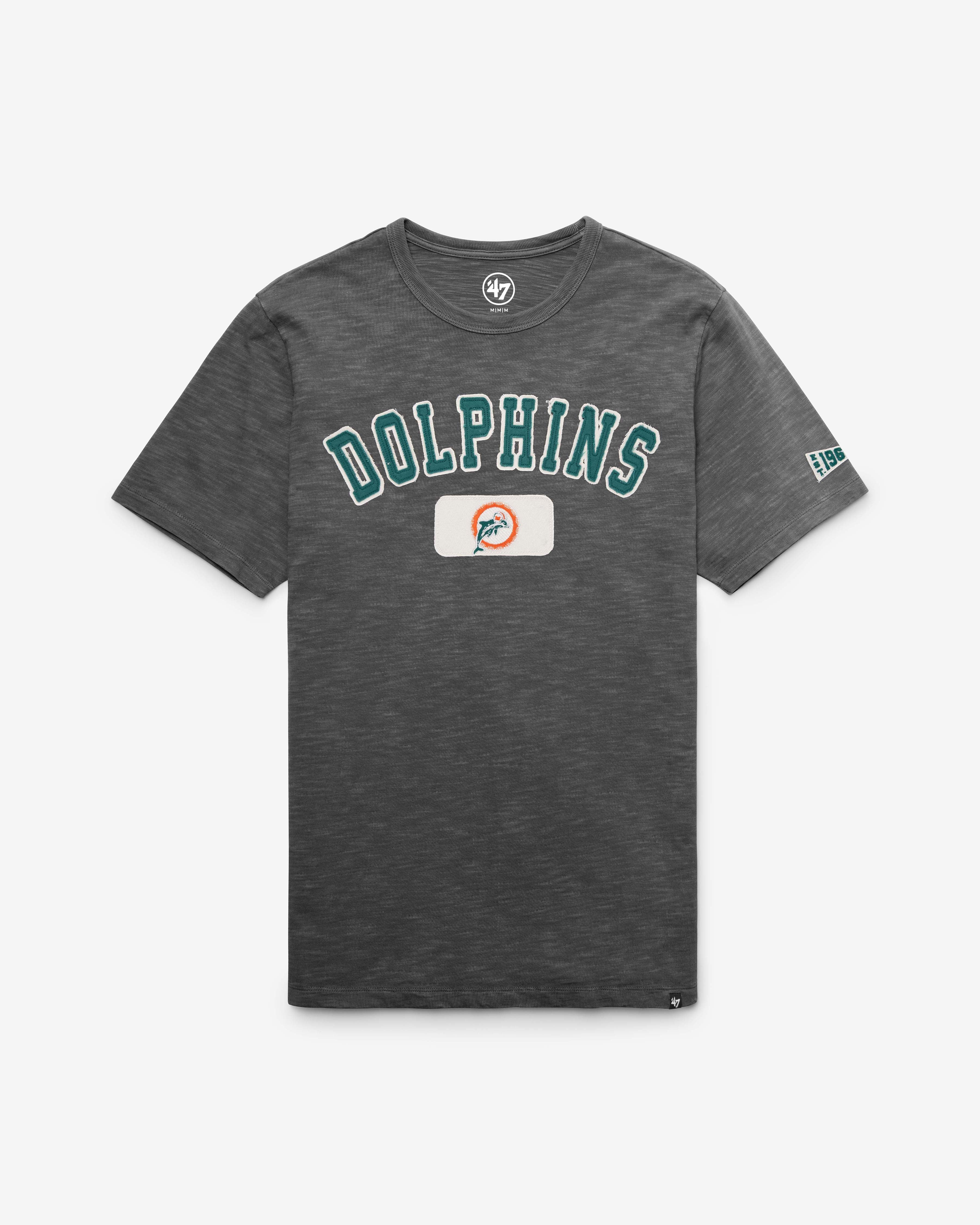Miami Dolphins HISTORIQUE SEYMOORE BIEN USÉ '47 HEAVY SLUB TEE