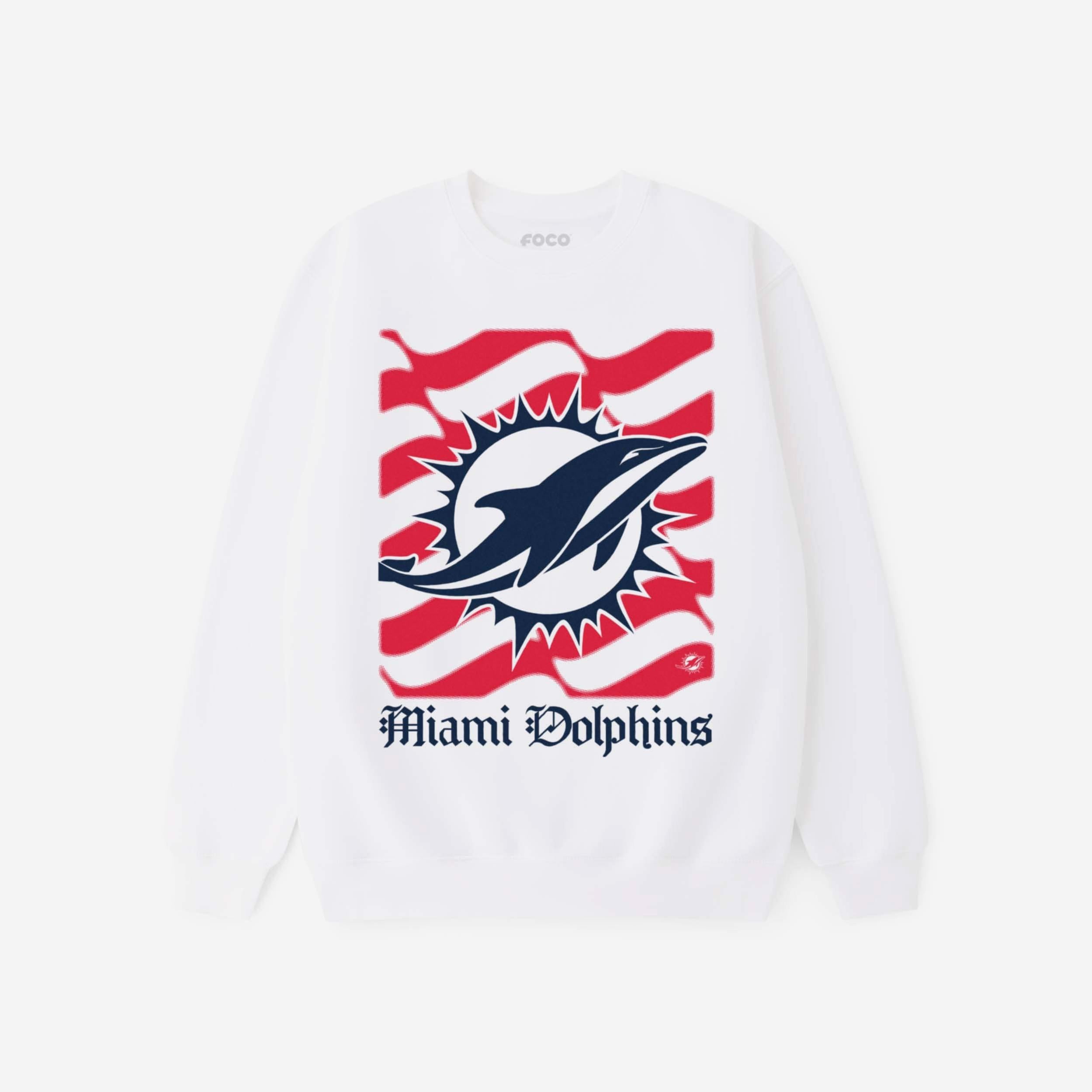 Miami Dolphins Sweat-shirt à col rond avec logo American Heritage