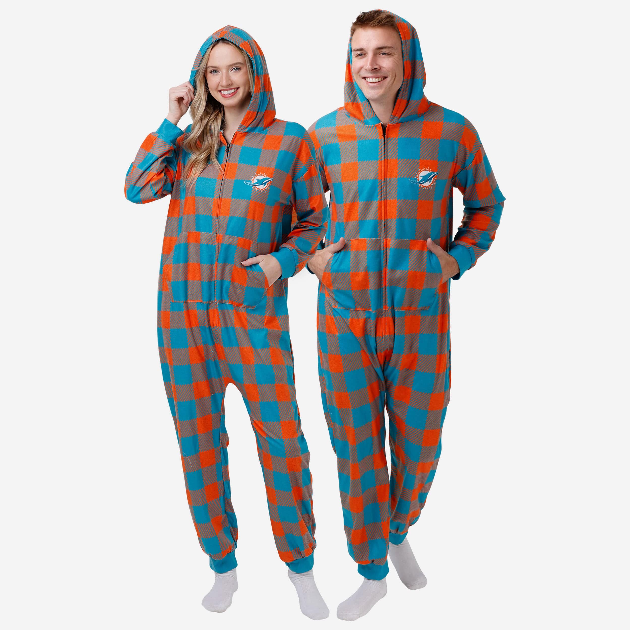 Pyjama une pièce à carreaux Miami Dolphins