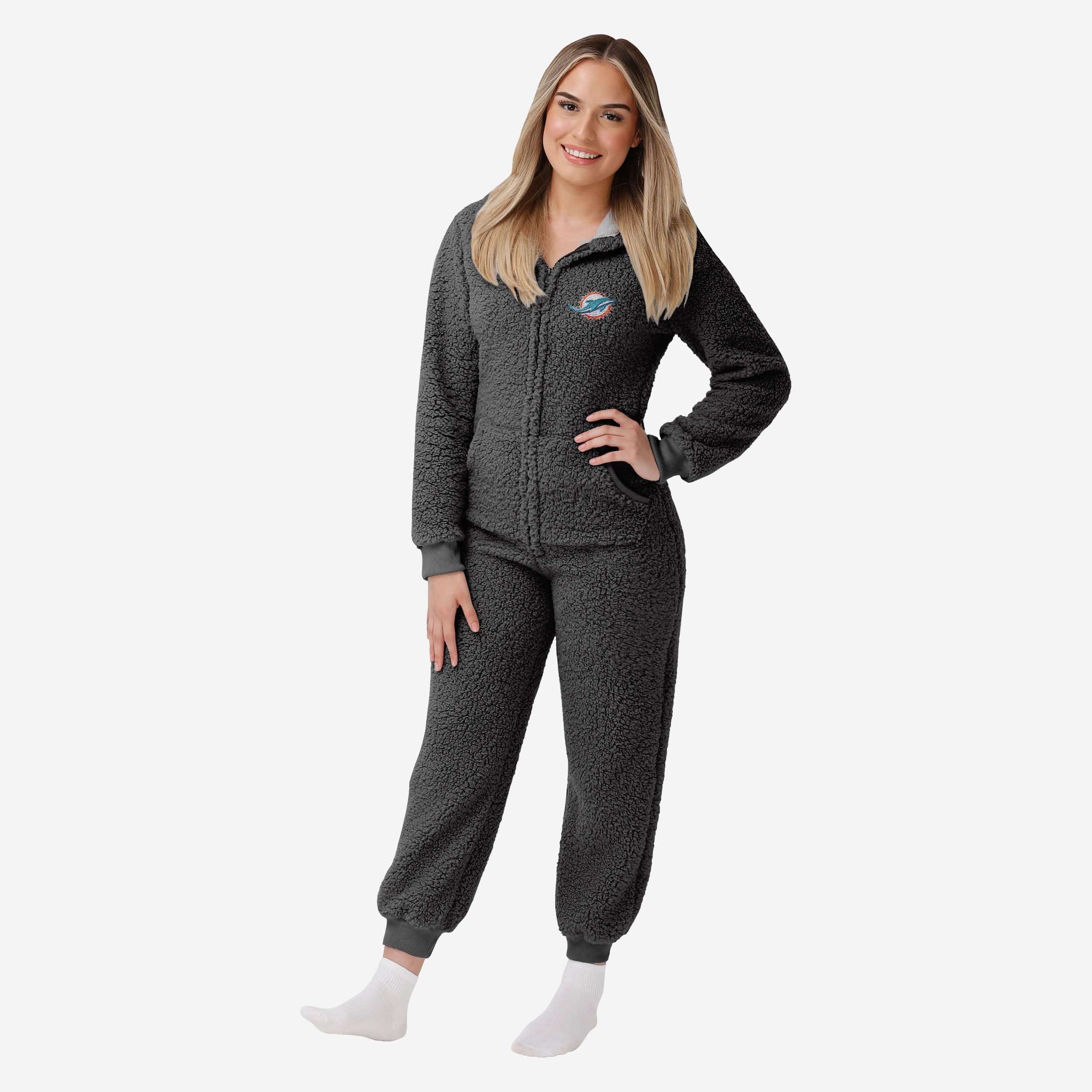 Miami Dolphins Pyjama une pièce Sherpa pour femme
