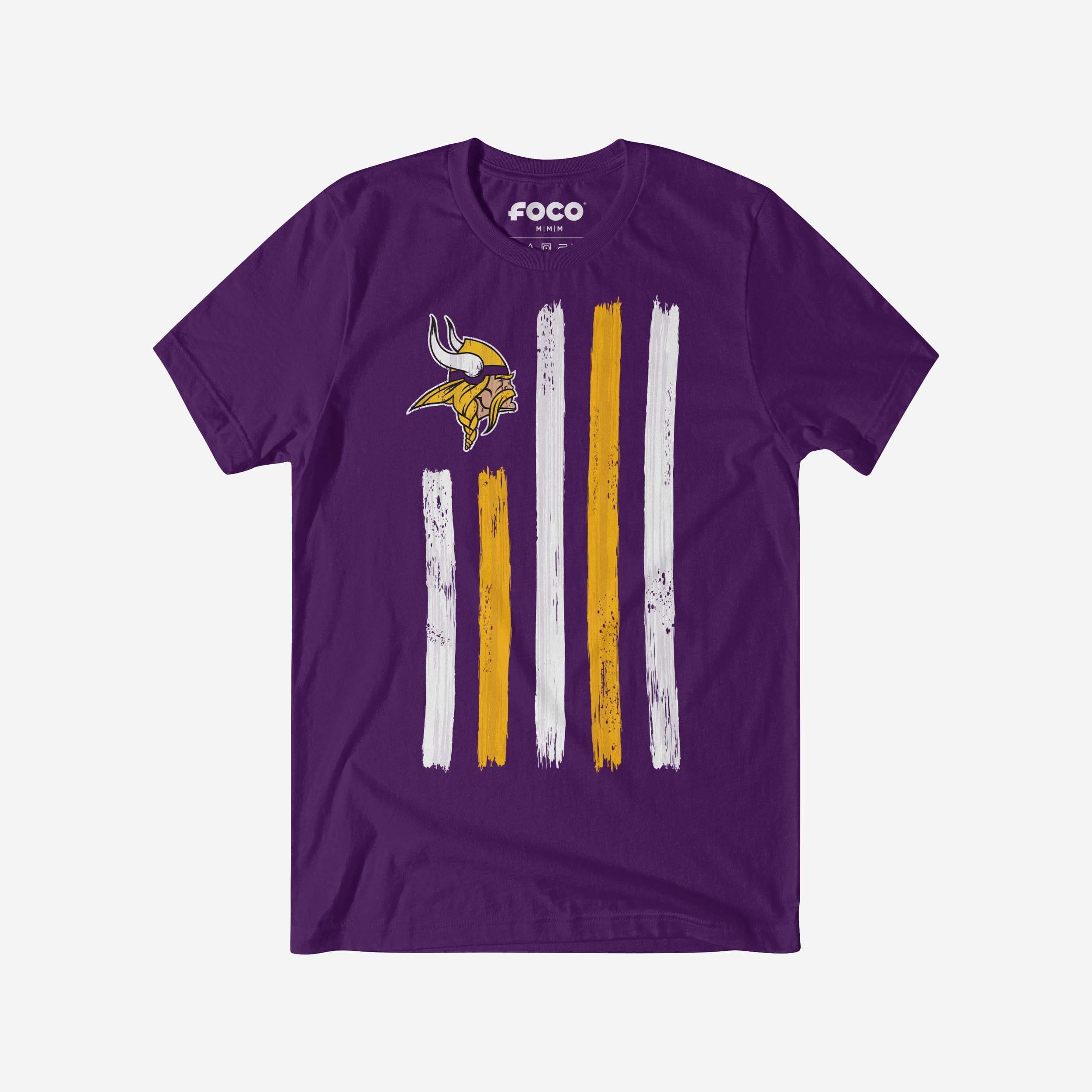 Minnesota Vikings T-shirt drapeau coup de pinceau