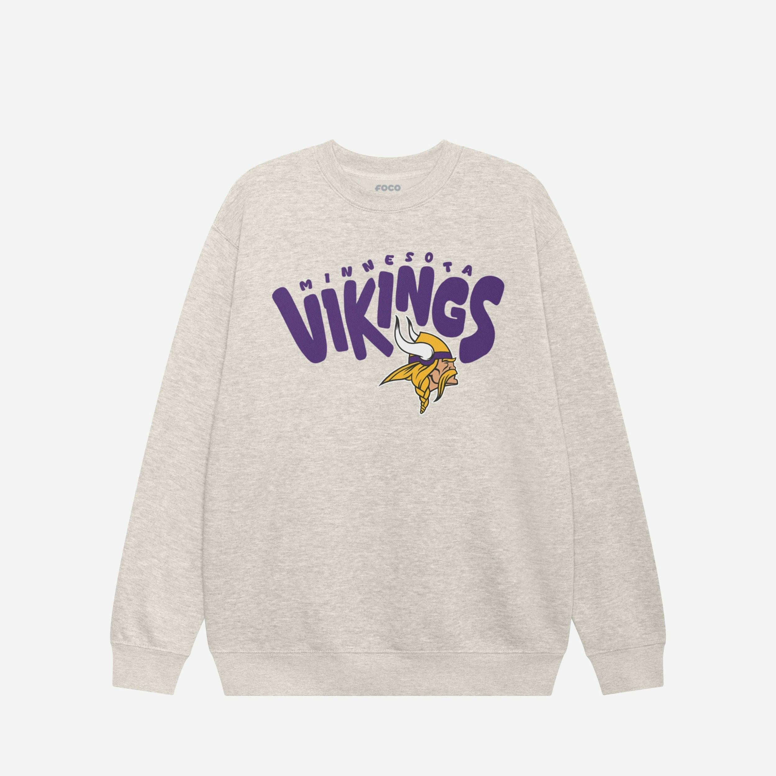 Sweat-shirt à col rond bulle Minnesota Vikings