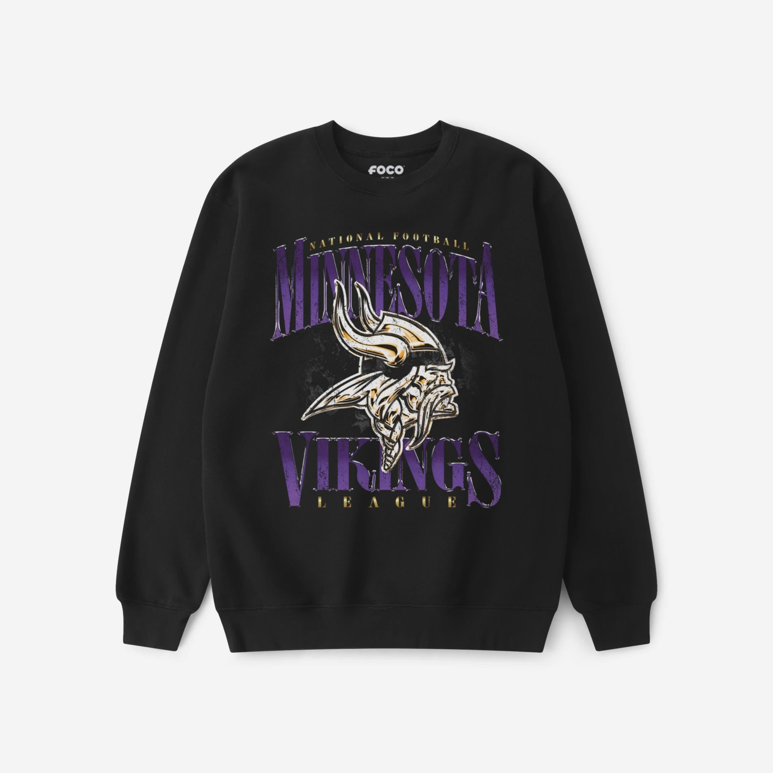 Minnesota Vikings Sweat-shirt à col rond chromé Stack