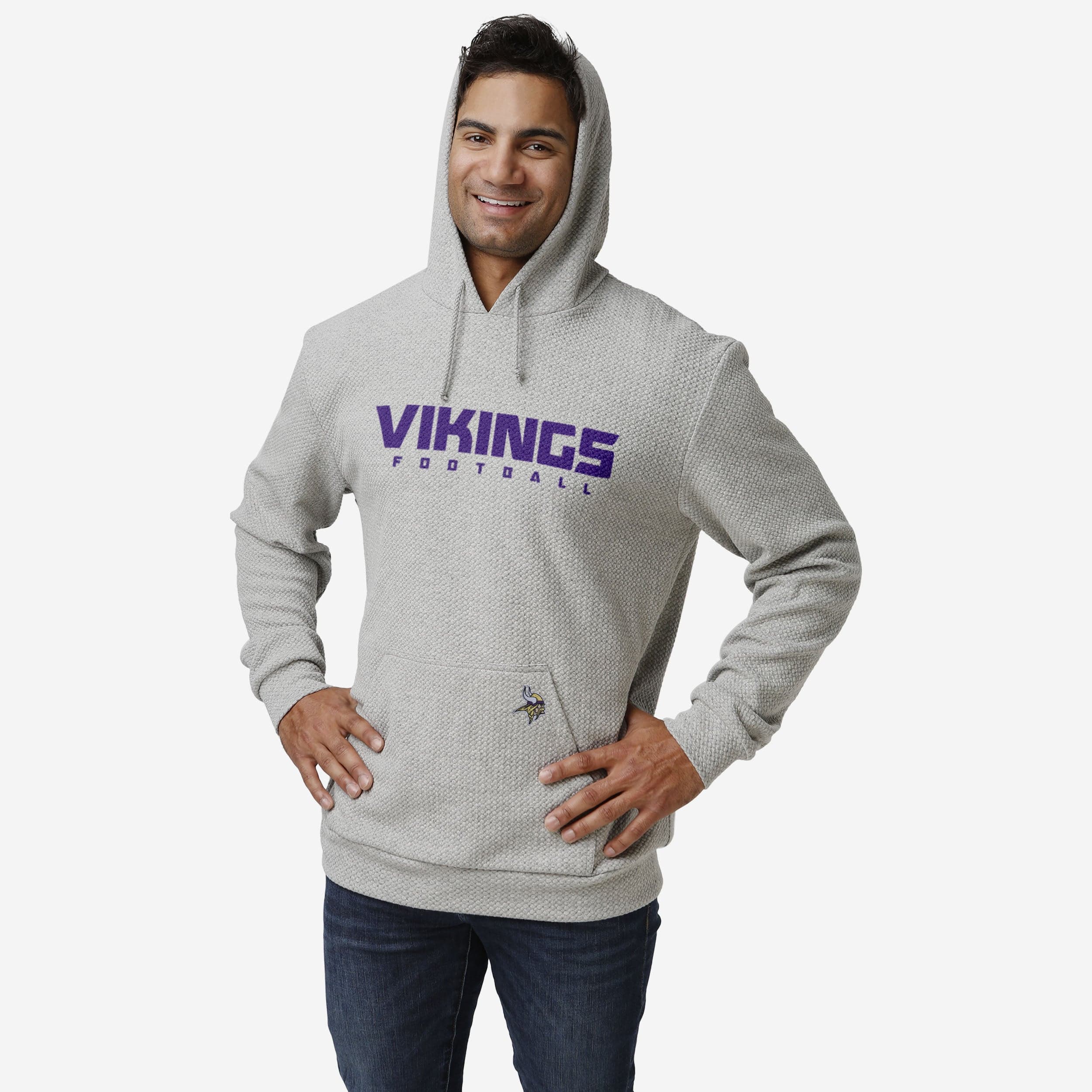 Minnesota Vikings Sweat à capuche tissé gris