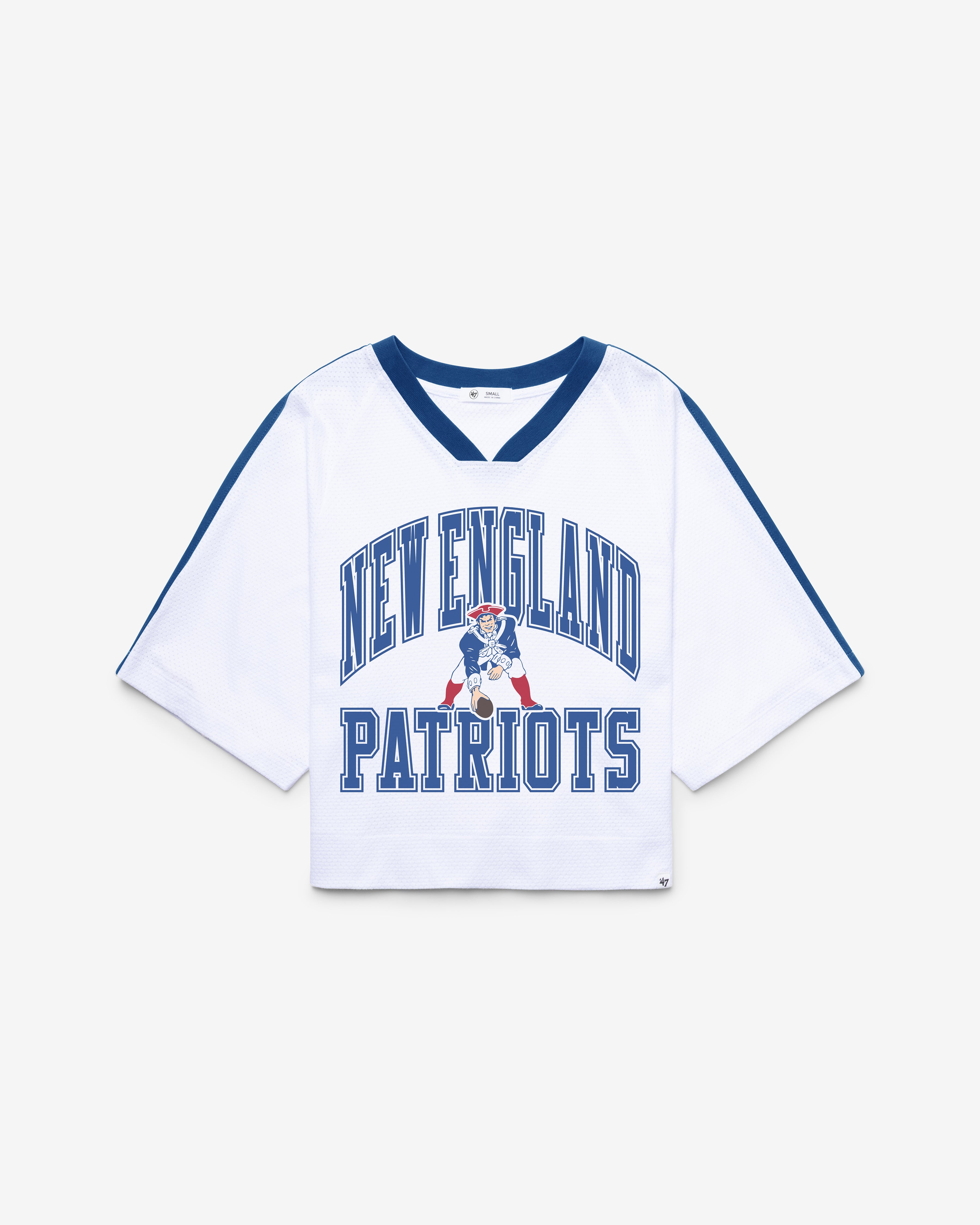 New England Patriots HISTORIQUE BIG OVERARCH '47 FEMME DROP NEEDLE RAGLAN JERSEY