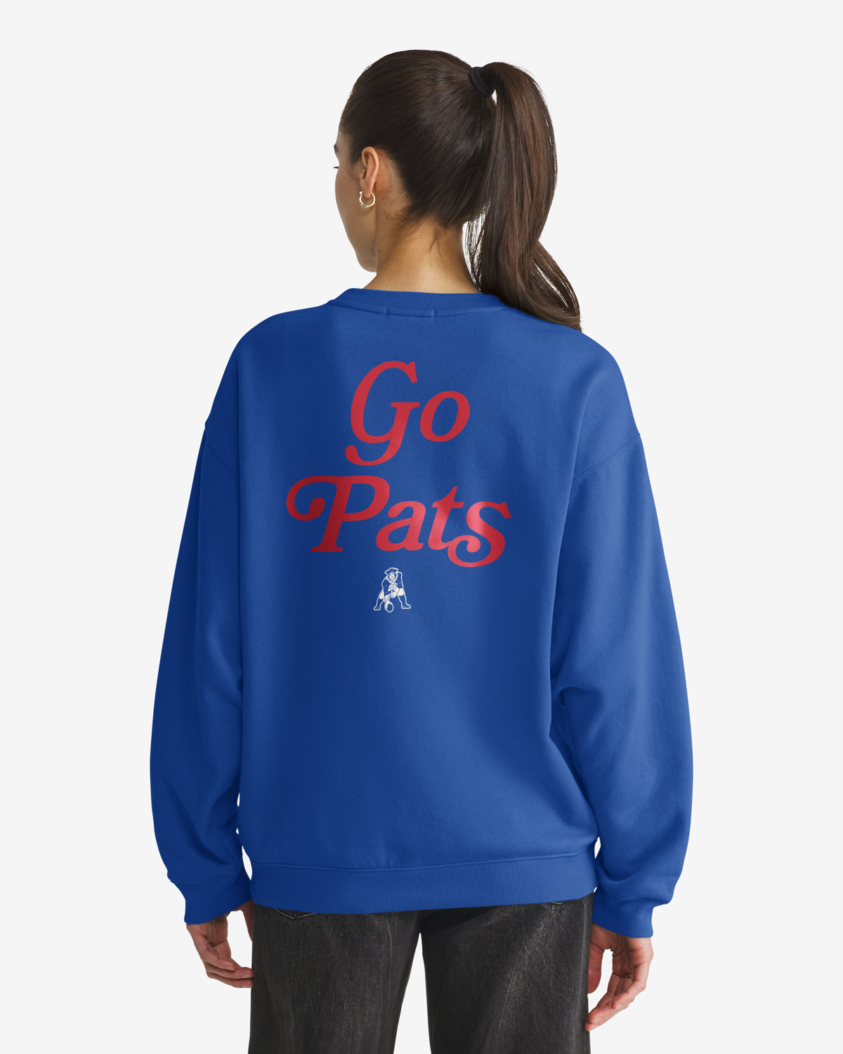 New England Patriots HISTORIQUE SHOUT IT OUT '47 OVERSIZED CREW FEMME