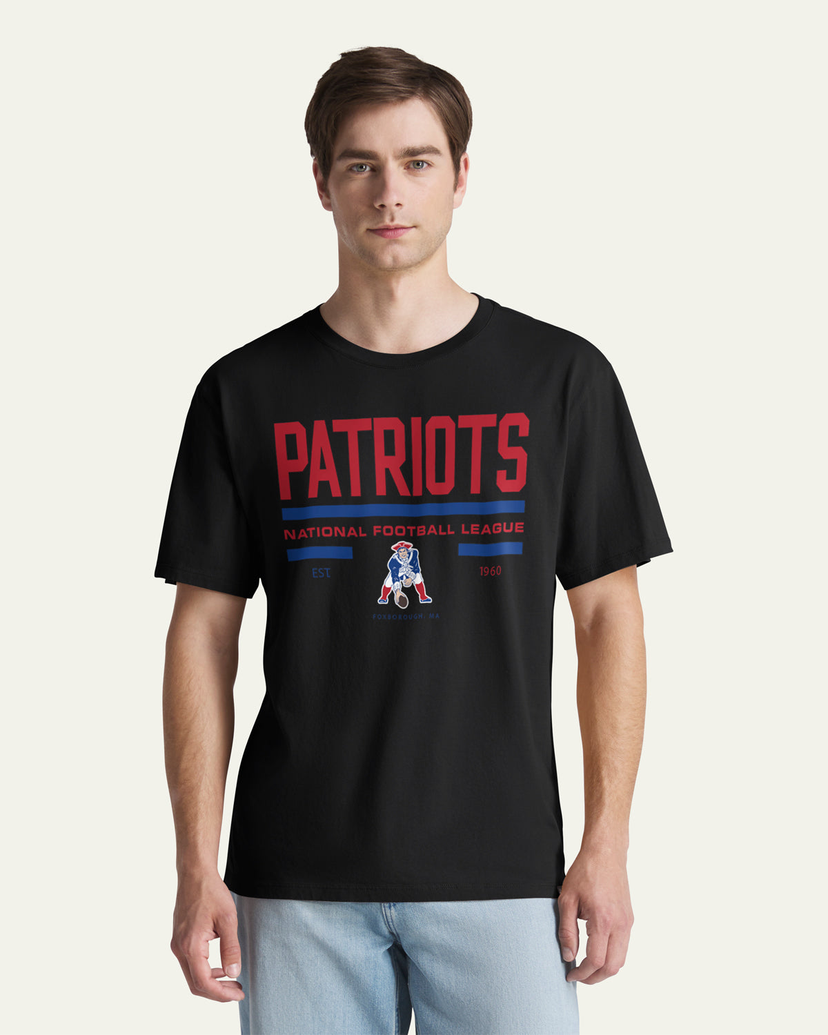 New England Patriots HISTORIQUE STACK BLOCK '47 TEE QUOTIDIEN