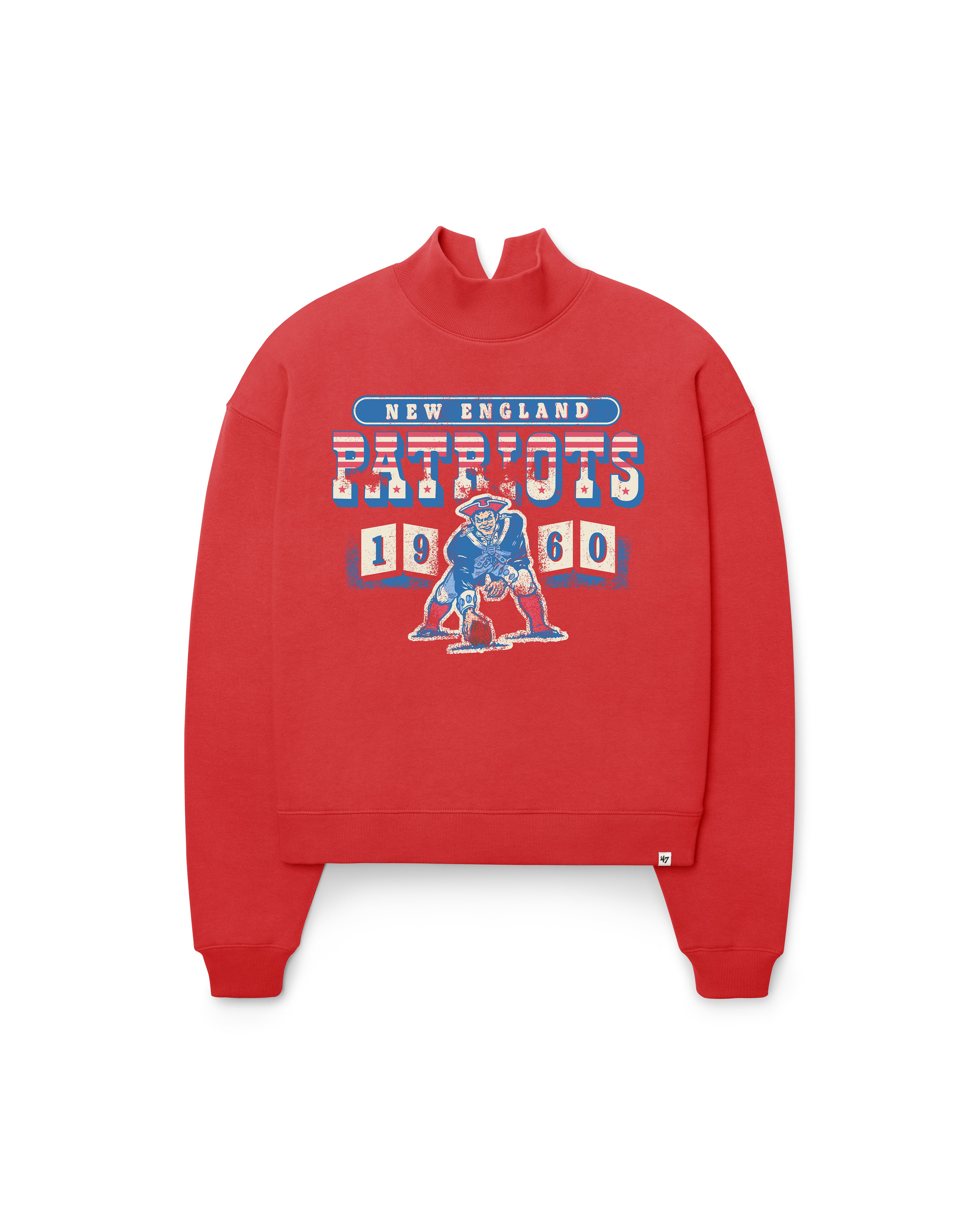 New England Patriots HISTORIC VARSITY HOUSE '47 PULL À COL MONTANT POUR FEMME