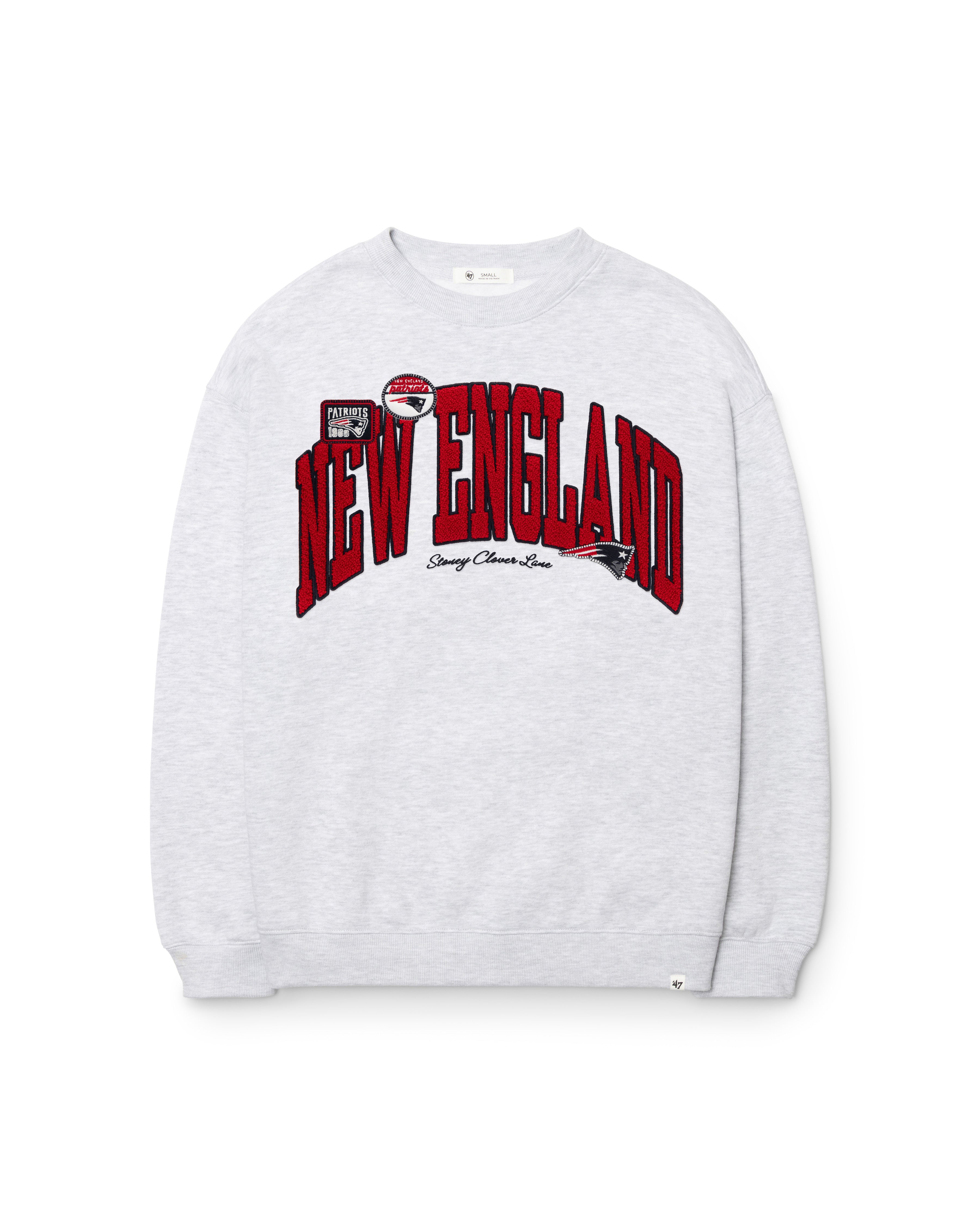 New England Patriots STONEY CLOVER LANE X '47 ÉQUIPAGE SURDIMENSIONNÉ POUR FEMMES