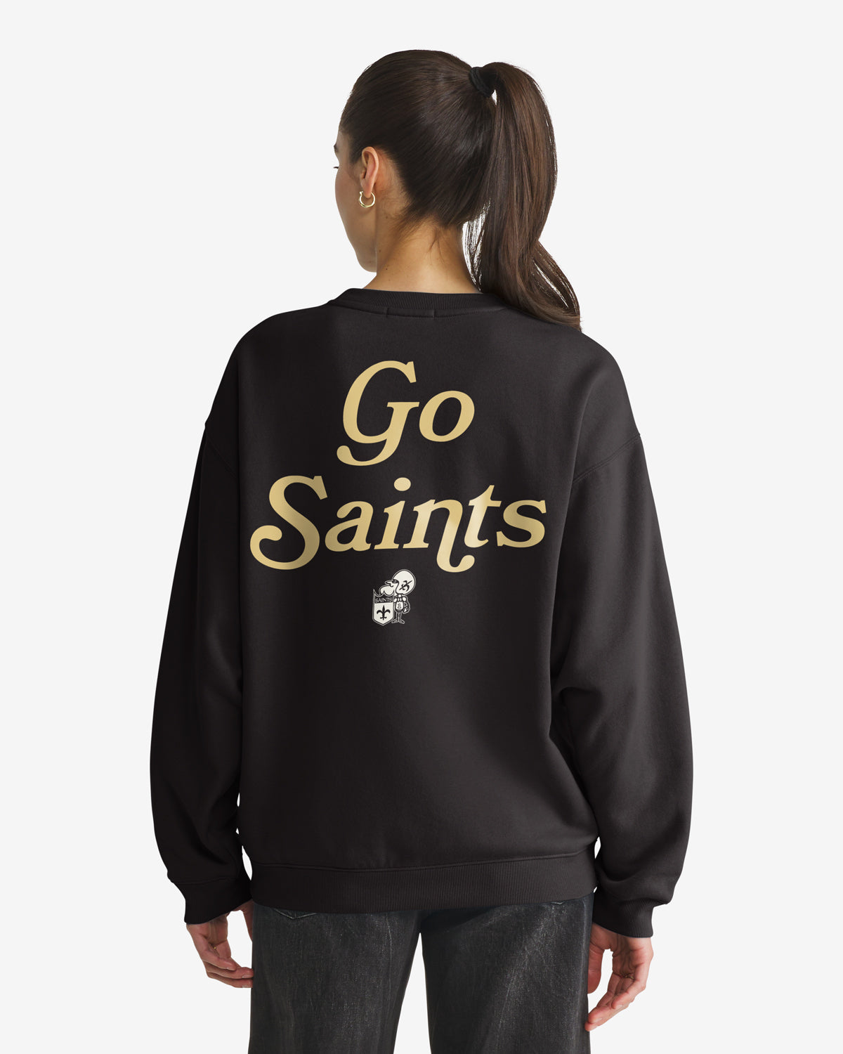New Orleans Saints HISTORIQUE SHOUT IT OUT '47 OVERSIZED CREW FEMME