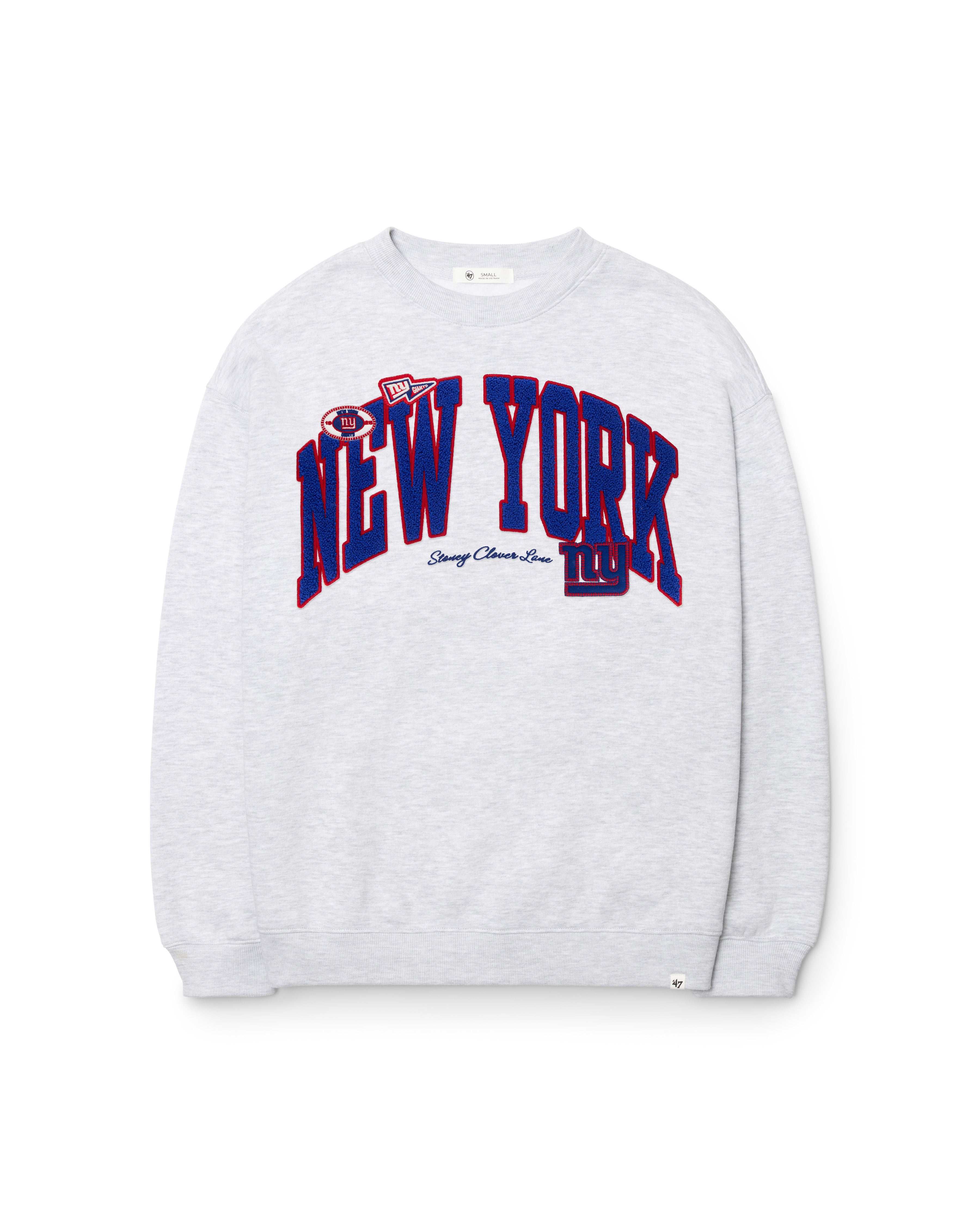 New York Giants STONEY CLOVER LANE X '47 ÉQUIPAGE SURDIMENSIONNÉ POUR FEMMES