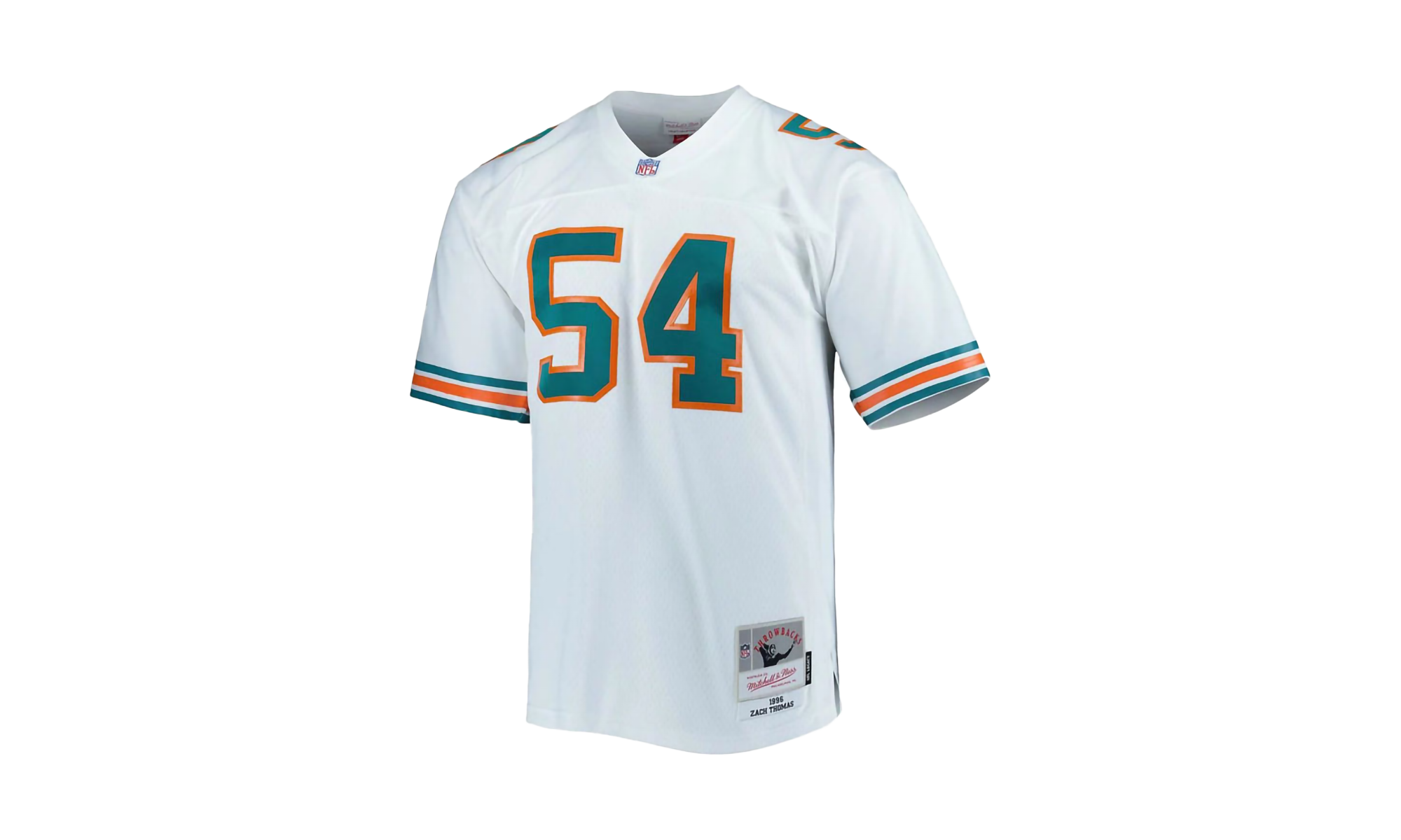 NFL RÉPLIQUE JERSEY DOLPHINS 1996 ZACH THOMAS "DOLPHINS" LGJY3161 MDO96ZTHWHIT